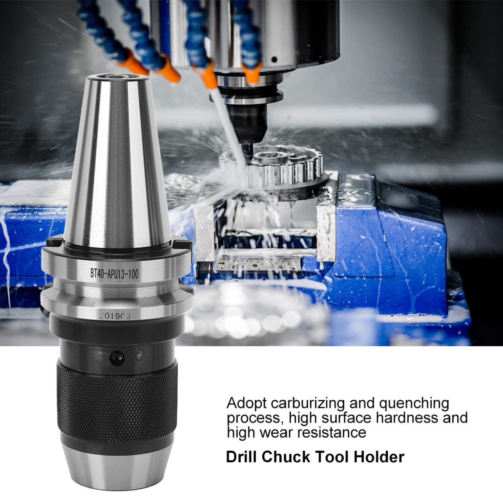 BT40 Drill Chuck Tool Holder - High Wear Resistance HRC56 for CNC Milling Machines | Precision Drill Bit Holder for Metalworking & Woodworking | Ideal for Industrial CNC Machining & DIY Projects