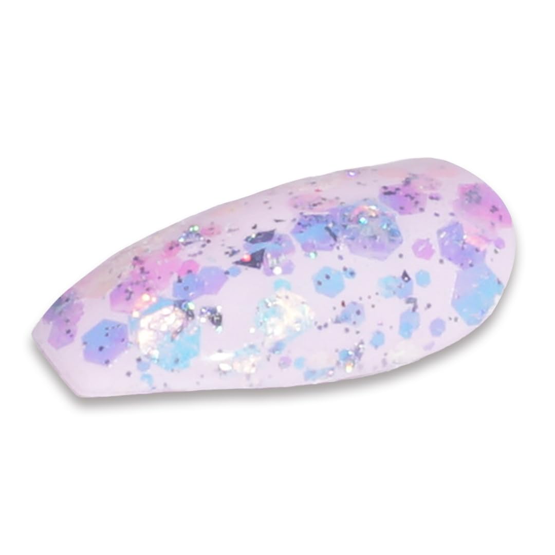 NailKnack® Classic Pastels Fake Press-On Nails - Handcrafted Reusable Long-Lasting Gel Polish Fake Nails | 20pcs Coffin Shape Nail Extensions for Women | Perfect for Parties, Weddings & Everyday Wear