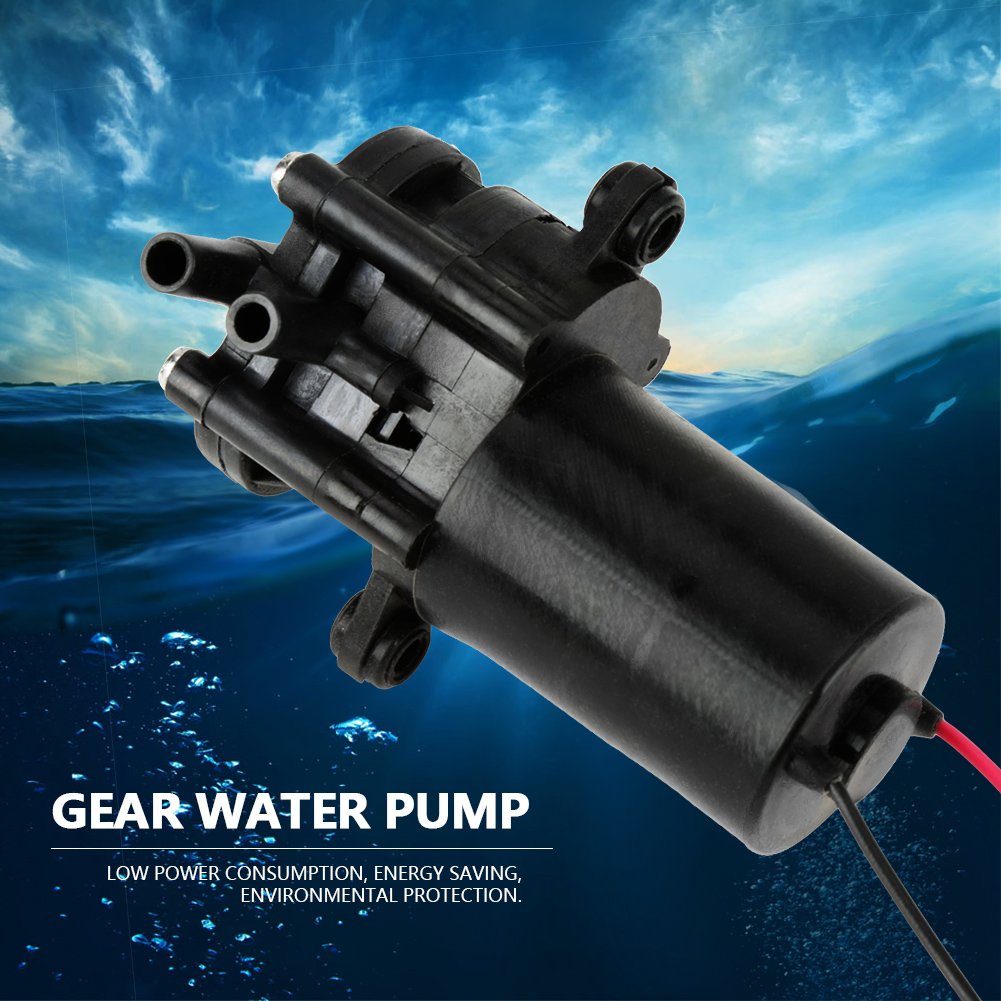 Hilitand 12V DC Mini Self-Priming Water Pump - Corrosion-Resistant Gear Pump for Cars, Boats, RVs | Portable Water Transfer Solution for Camping, Gardening & Marine Use