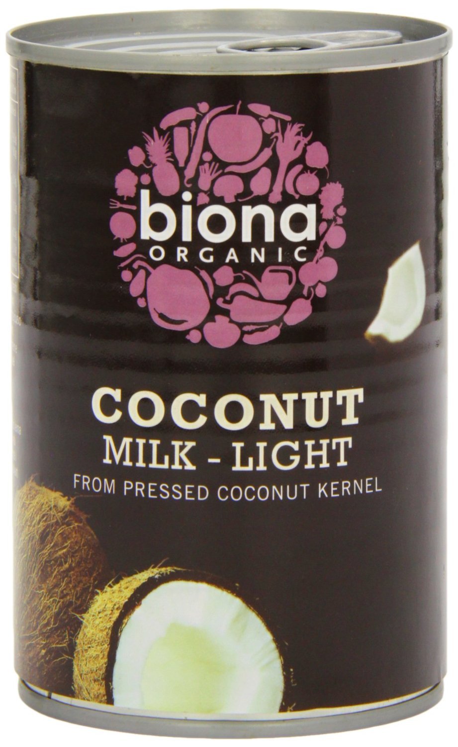 Biona Organic Light Coconut Milk - 9% Fat, 400ml | Vegan, Dairy-Free, Gluten-Free | Perfect for Smoothies, Curries & Baking