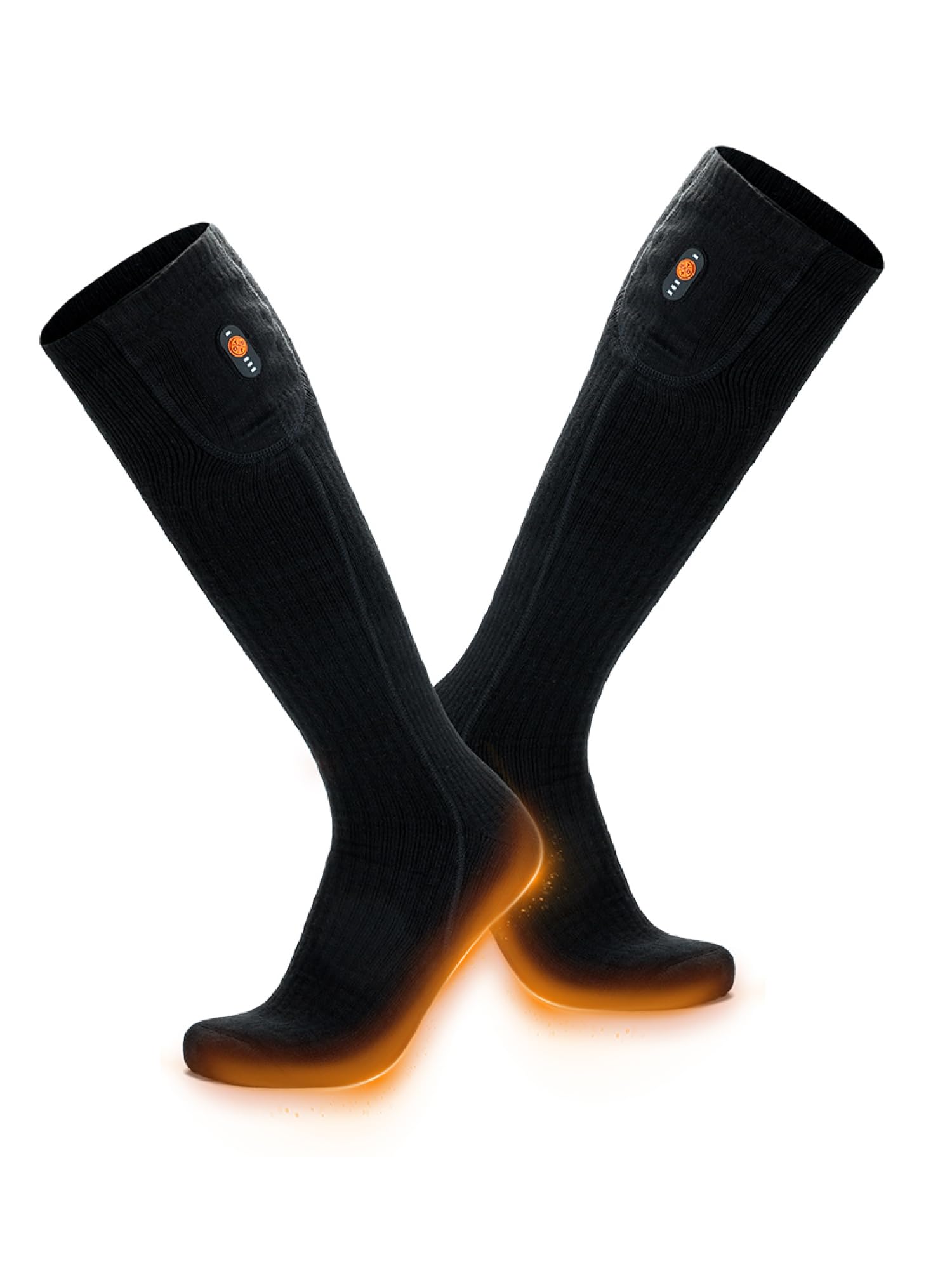 ORORO Upgraded Rechargeable Heated Socks for Men & Women - Electric Warming Socks for Cold Weather, Outdoor Activities, Hiking & Winter Sports (Charger Not Included) - Perfect for Skiing, Snowboarding & Winter Work
