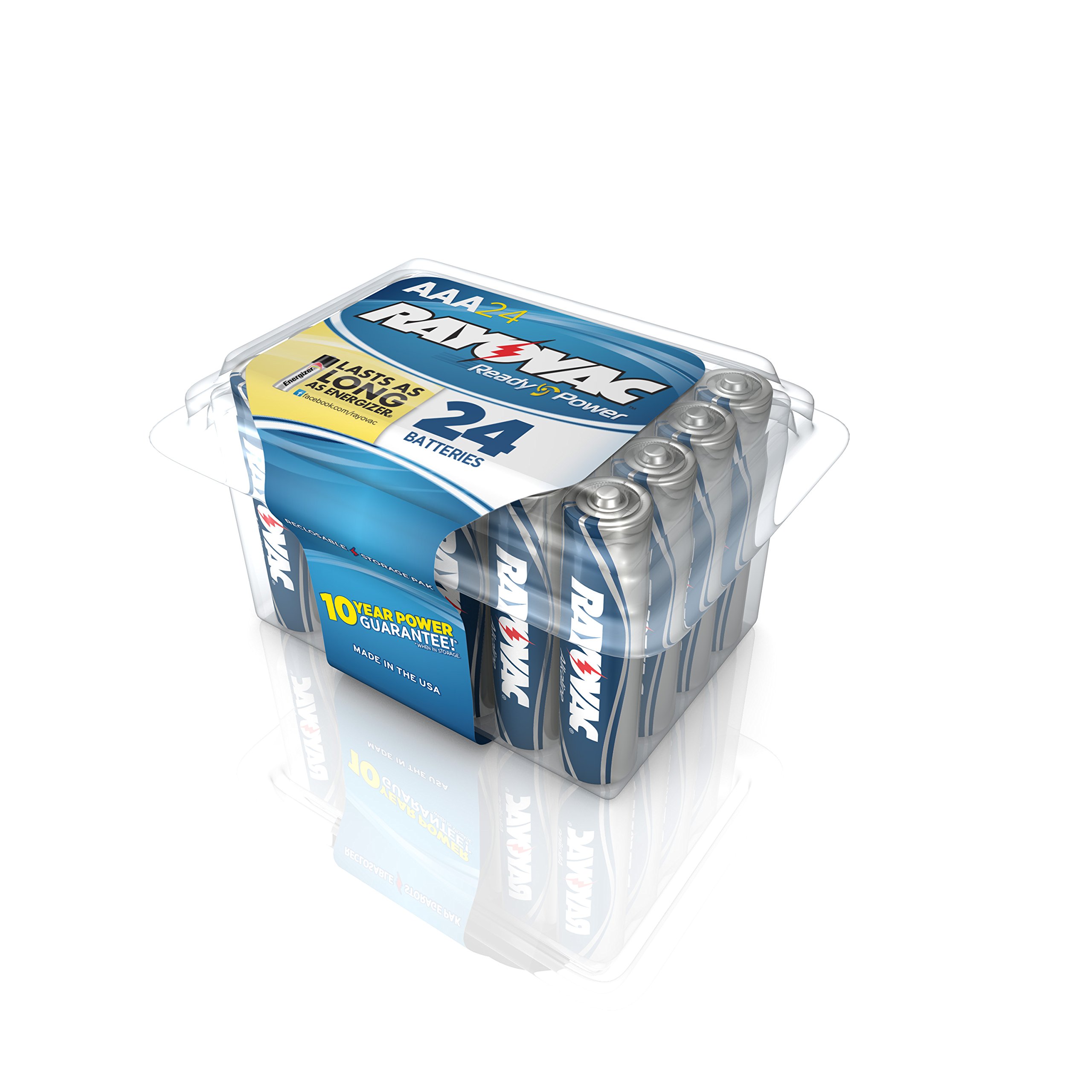 Rayovac Alkaline AAA Batteries (24-Pack) - Long-Lasting Power with Recloseable Lid - Ideal for Toys, Flashlights, Remote Controls & Electronic Devices