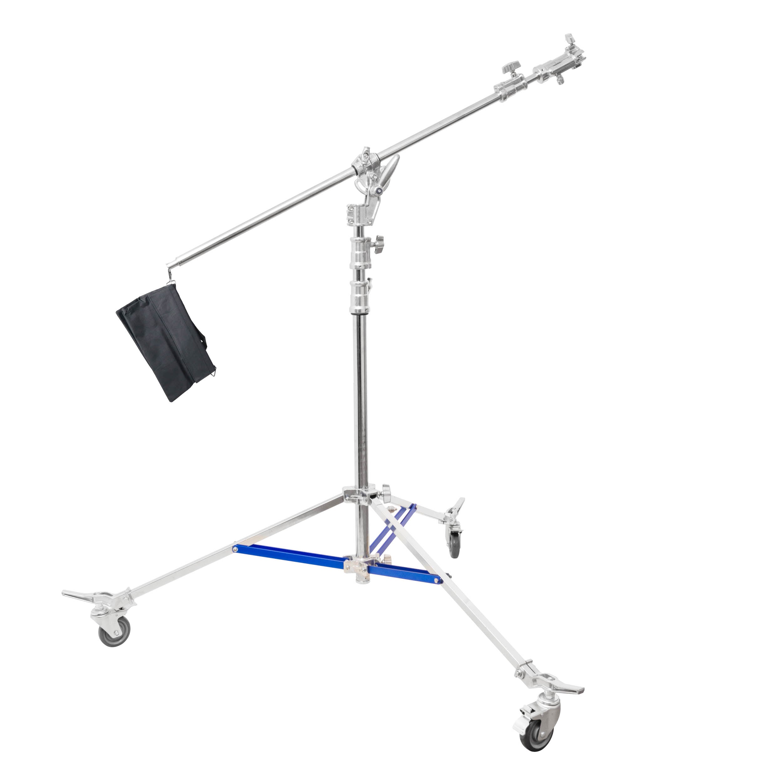 PIXAPRO® 555cm Heavy Duty Wheeled Junior Boom Stand CBS 1914 - Professional Photography & Video Lighting Stand for Studio, Outdoor Shooting, and Content Creation