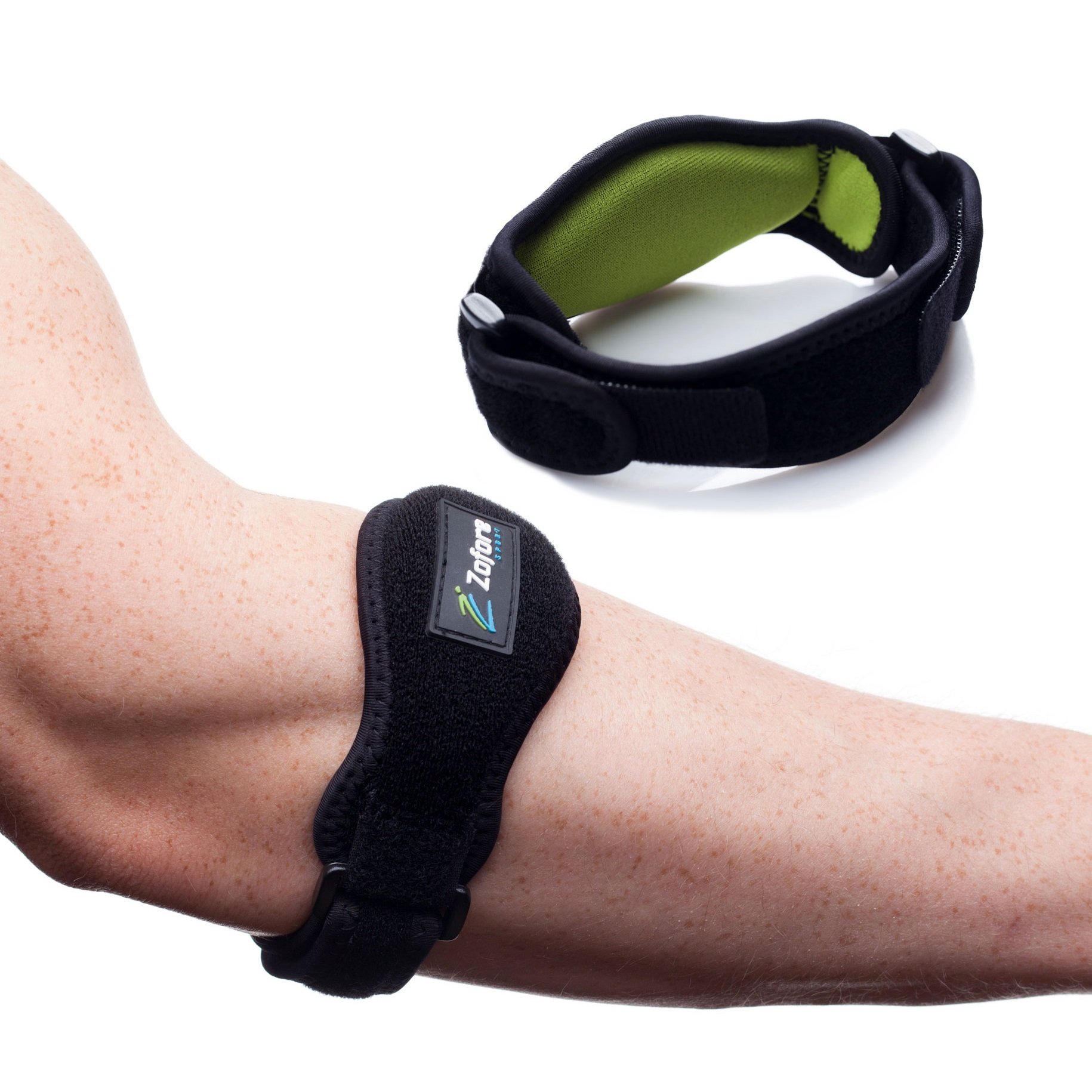 ZOFORE SPORT Tennis Elbow Brace With Compression Pad (2-Pack) - Effective Pain Relief for Tennis & Golfer’s Elbow for Men & Women - Ideal for Sports, Gym & Daily Activities