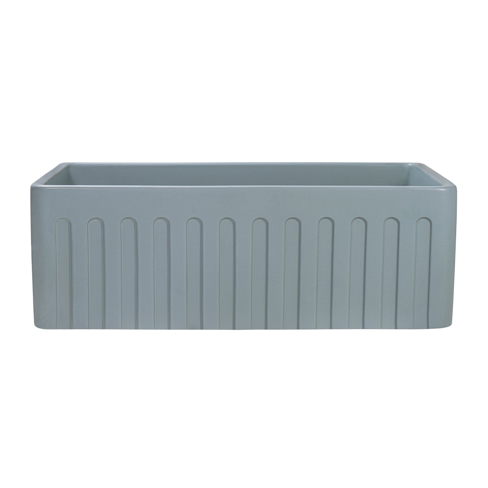 Ruvati Fiamma 30-Inch Fireclay Reversible Single Bowl Kitchen Sink RVL2100GR - Durable Farmhouse Apron Front Sink for Modern & Traditional Kitchens