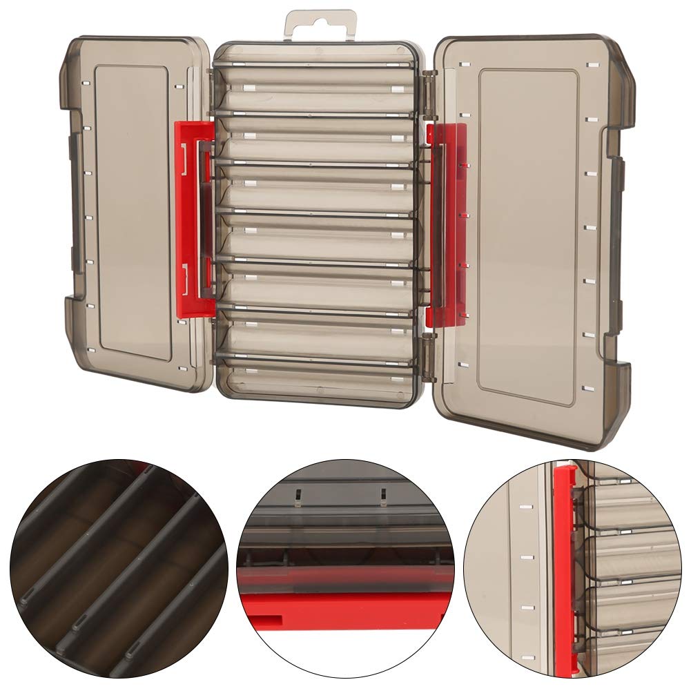 Transparent Double-Sided Fishing Tackle Box - Plastic Lure Storage Organizer with Tackle Tray | Perfect for Bass, Trout & Saltwater Fishing Gear Organization