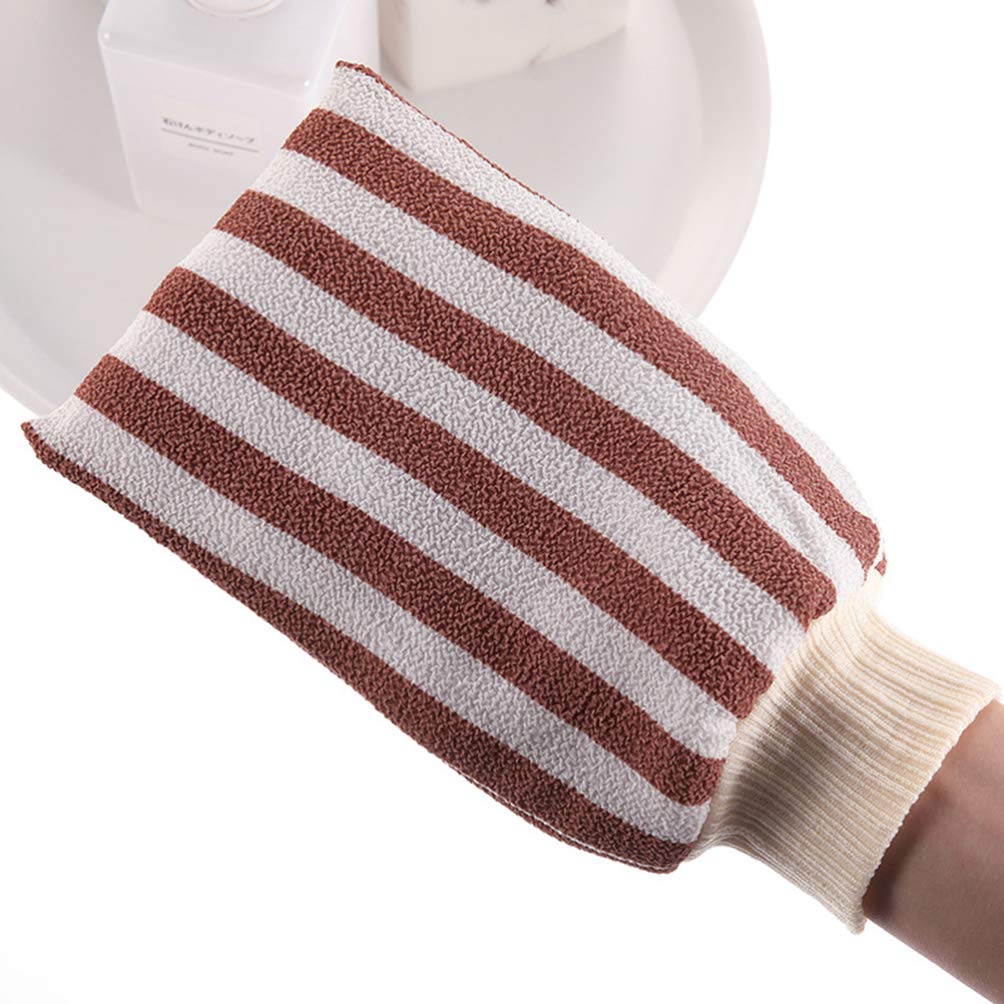 3-Pack Exfoliating Bath Mitts & Gloves - Body Scrubber for Dead Skin Removal, Spa & Skin Care - Soft Turkish Towel Material - Perfect for Shower, Bath & Home Spa Relaxation