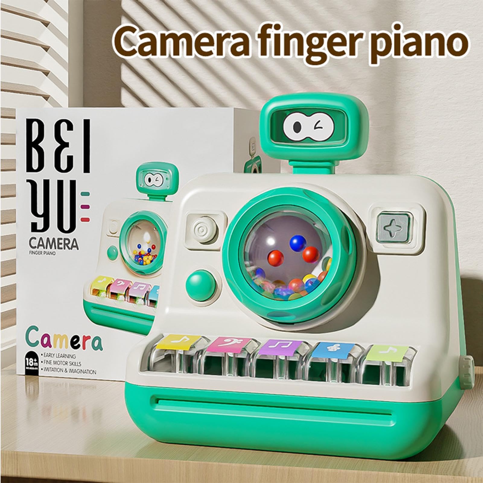 Kids Musical Keyboard Toy with Camera Design - Interactive Learning Toy with Sound & Lights | Educational Musical Instrument for Toddlers & Children | Perfect for Birthday Gifts, Early Music Education & Playtime Fun