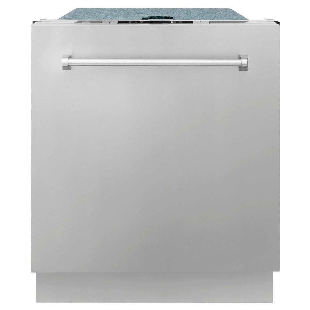 ZLINE 36 Inch Stainless Steel Kitchen Package - Dual Fuel Range, Range Hood, Microwave Drawer & Classic Dishwasher (4KP RARH36 MWDW) | Perfect for Modern Home Chefs & Gourmet Cooking