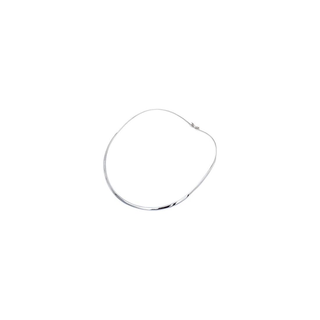 5MM Plain Flat Choker Necklace .925 Sterling Silver with Lobster Clasp 5.5