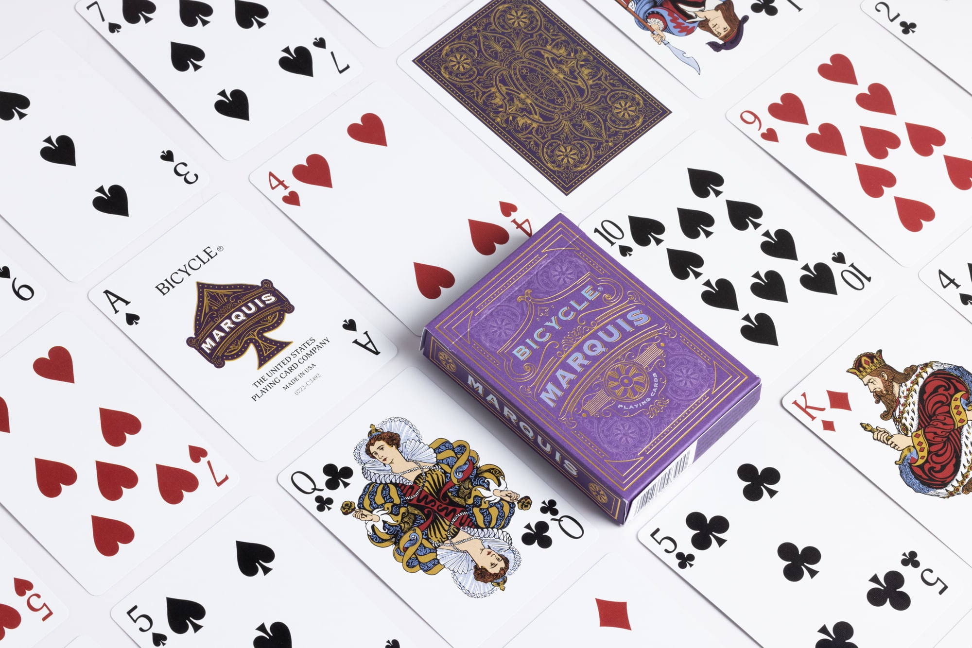Premium Bicycle Playing Cards - Marquis Edition for Poker, Magic Tricks & Card Games | Durable & Classic Design for Casino Nights, Family Gatherings & Professional Performances