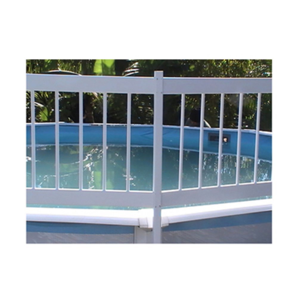 Blue Wave NE146 Above Ground Pool Fence Extension Kit B (3 Sections) - White | Safety Barrier for Inground & Above Ground Pools | Perfect for Families with Kids & Pets