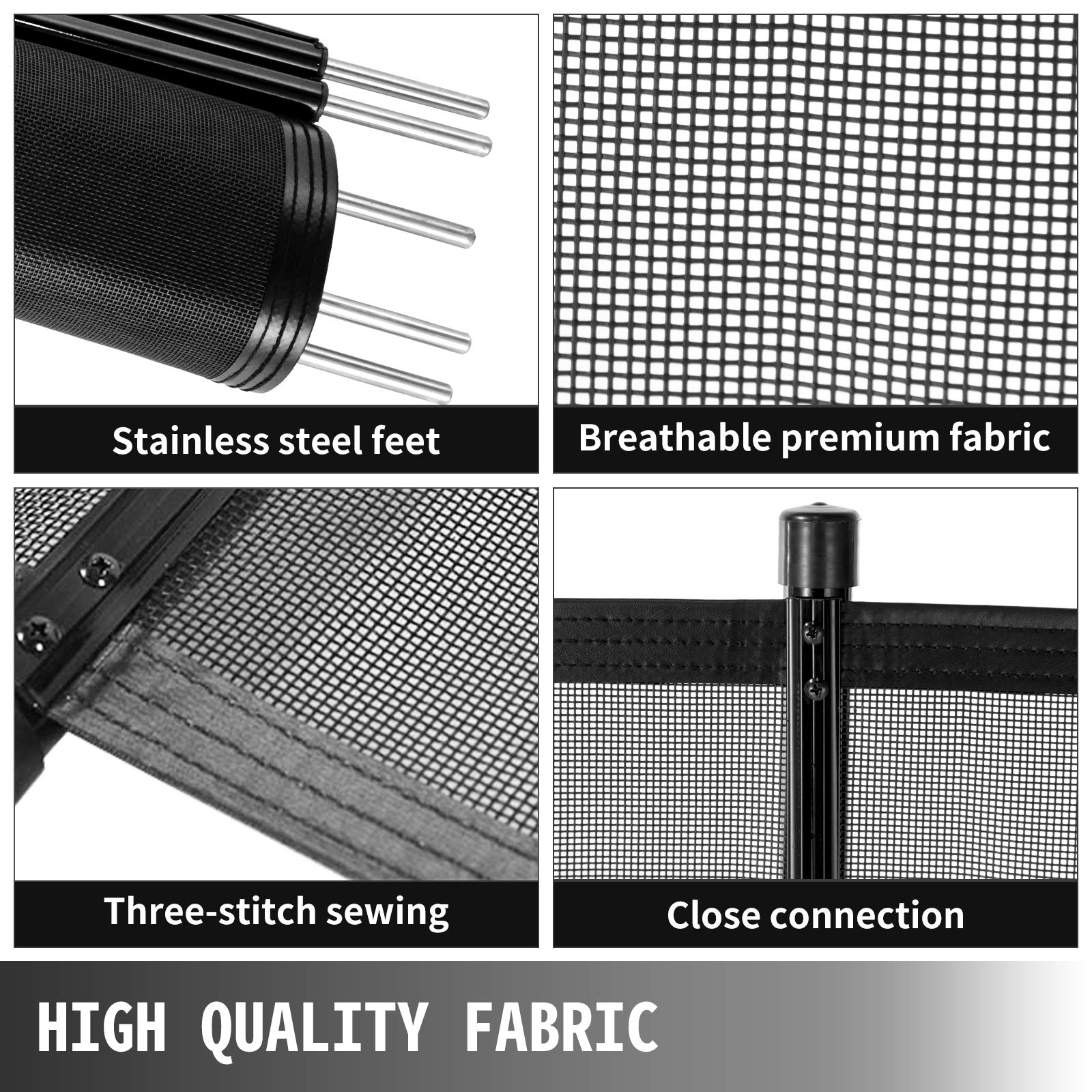 Happybuy 4FT x 72FT Removable Mesh Pool Fence for Inground Pools - DIY Child Safety Fencing, Black Swimming Pool Barrier to Protect Kids & Pets - Perfect for Backyard, Residential & Commercial Pool Safety