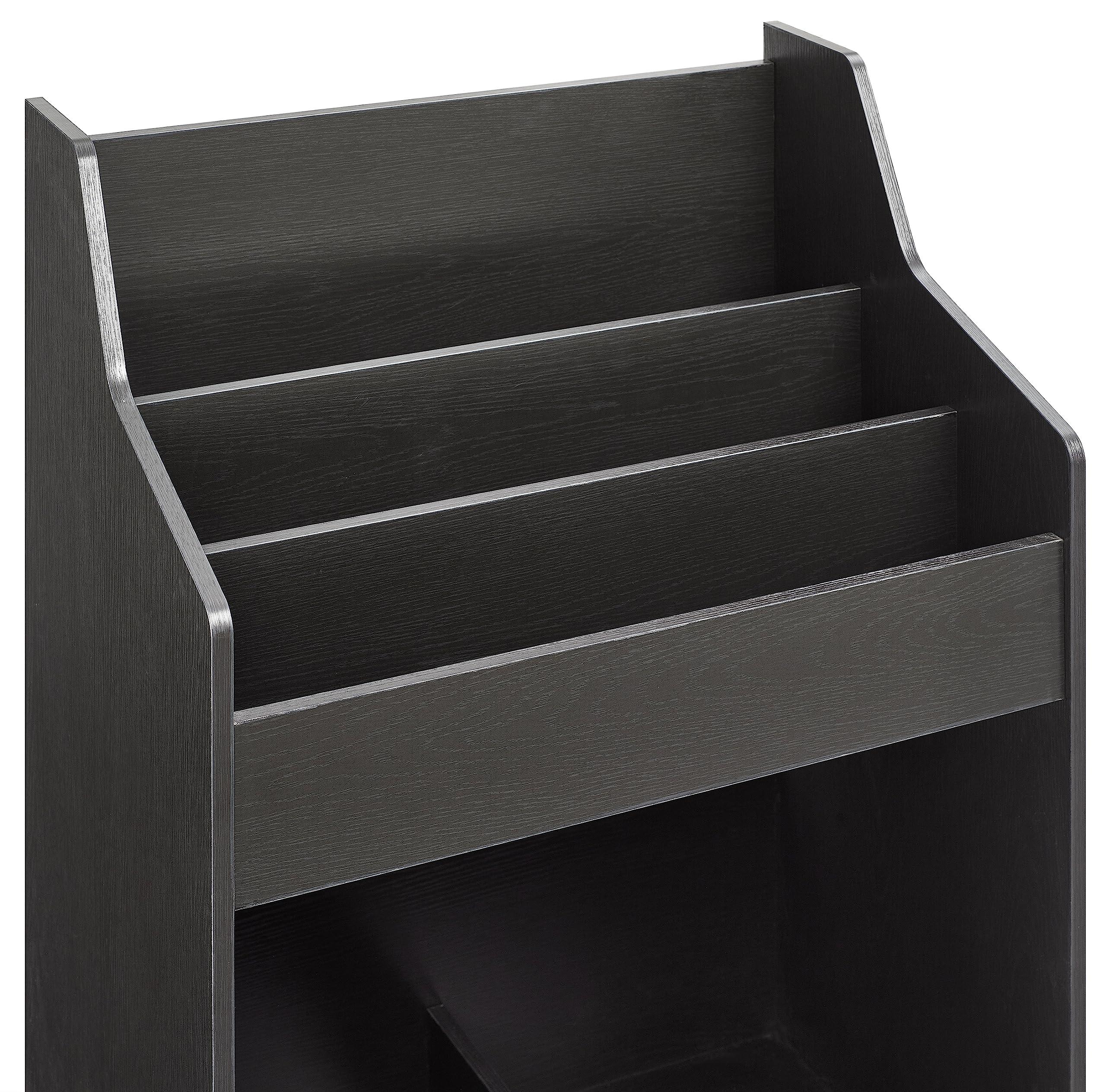 Crosley Furniture Liam Vinyl Record Storage Stand - 3-Tier Shelving Unit for LP Records & Albums, Black - Perfect for Living Room, Music Studio & Vinyl Collector Display