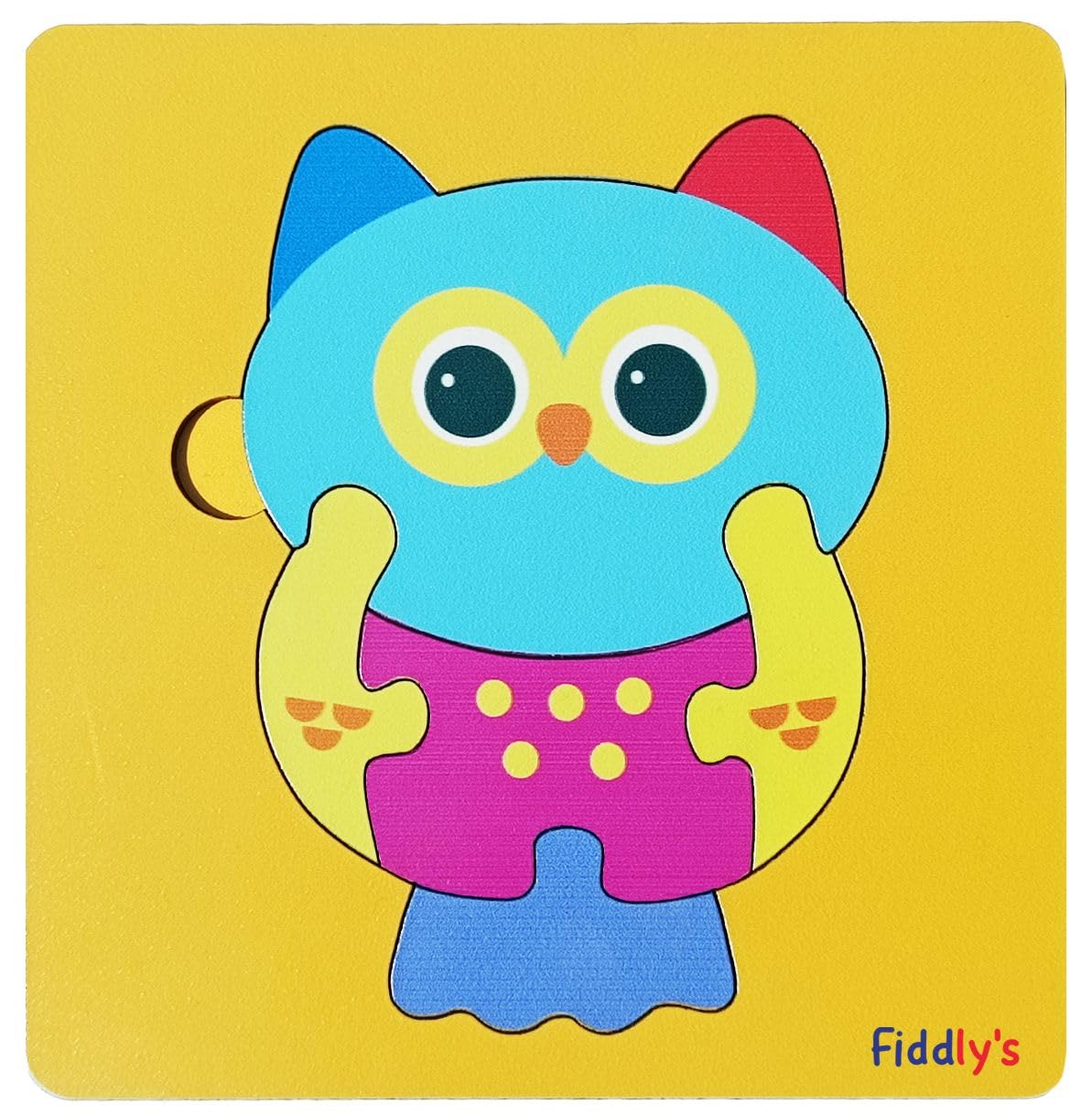 Fiddlys 3D Wooden Jigsaw Puzzles for Kids - 4 Pack Cute Baby Animal & Ship Cartoon Puzzles - Educational Learning Toys for Toddlers & Children - Perfect for Birthday Gifts, Classroom Activities & Family Game Night