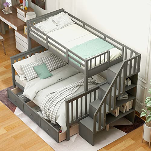 Grey +Stairs +Drawers