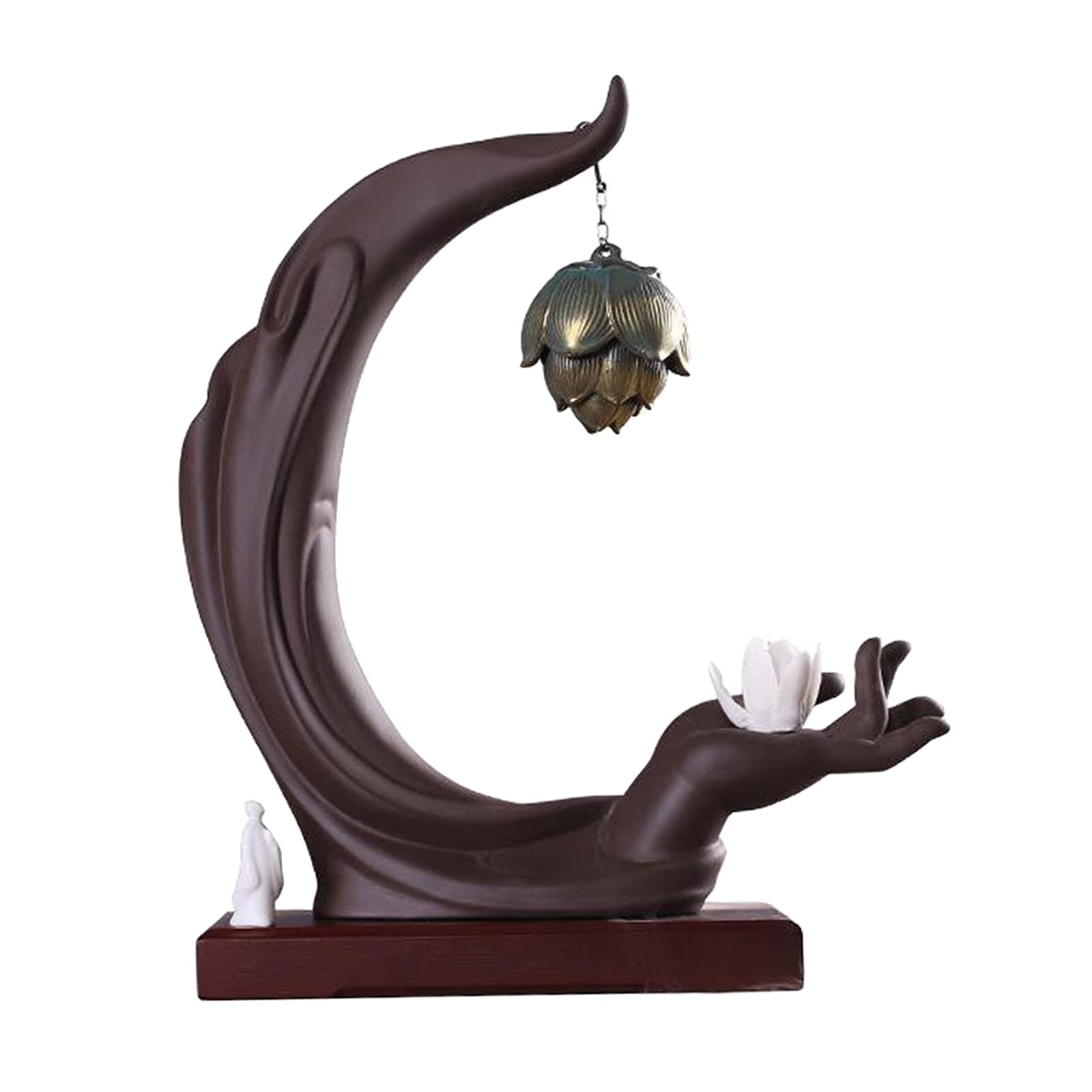 JSJJEDC Handmade Cow Statue Decor - Buddha Backflow Incense Burner for Aromatherapy | Chinese Zen Craft for Home Office Meditation & Feng Shui Decor