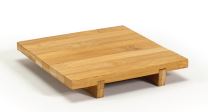 FOH Square Bamboo Footed Tray Set of 6 | Elegant Serving Tray for Dining, Entertaining & Home Decor | Perfect for Parties, Tea Time & Display