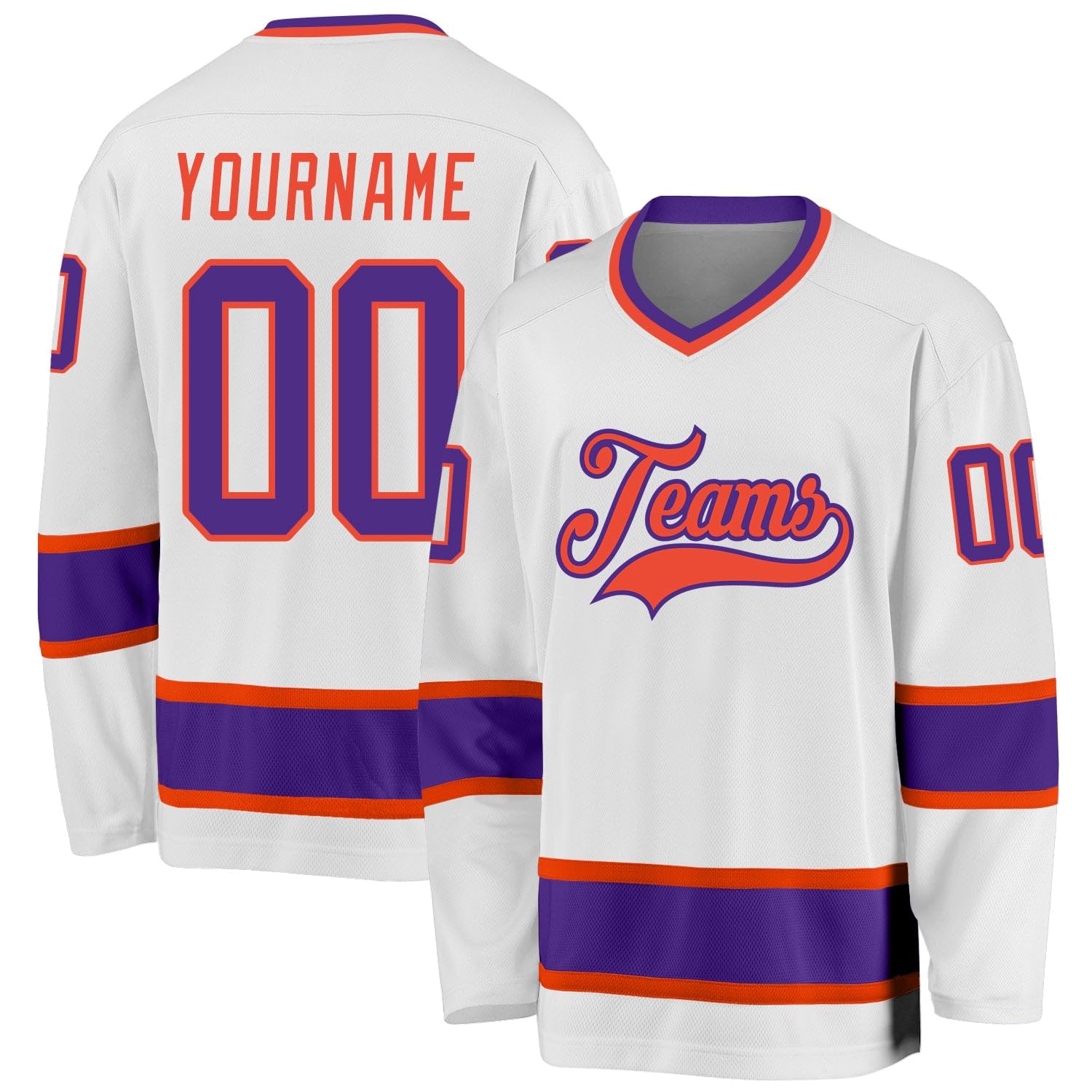 Custom Personalized Hockey Jersey for Men - White & Navy-Neon Green Design - Perfect for Games, Tournaments & Fan Apparel
