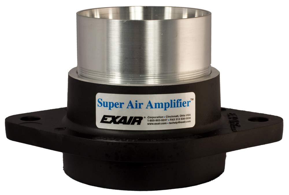 EXAIR 120028 8 Inch Super Air Amplifier - High Velocity Industrial Airflow Booster for Cooling, Drying & Ventilation | Workshop, Factory & HVAC Applications