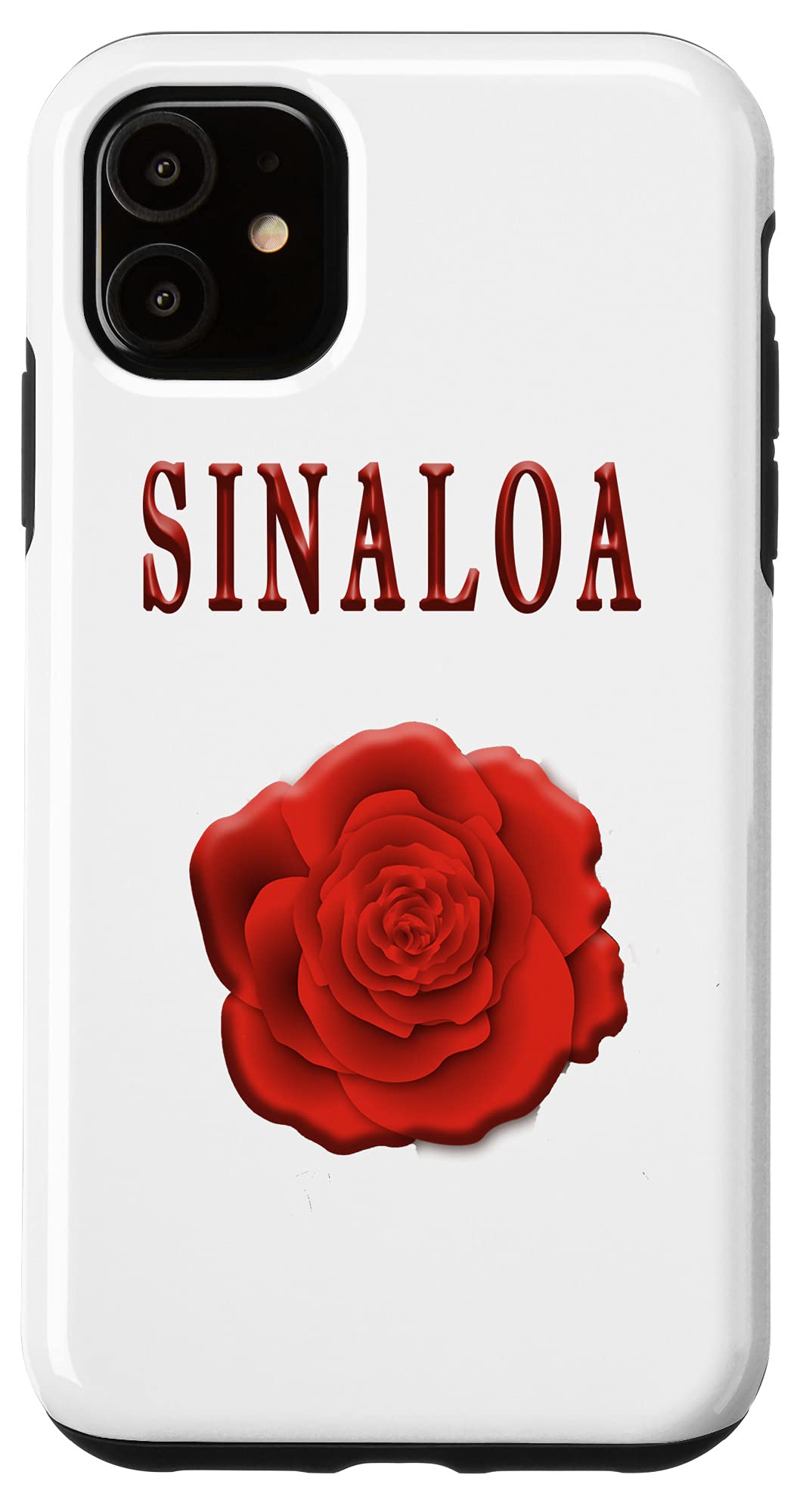 Premium iPhone 11 Case - Mexican Sinaloa Style Red Rose Design [Shockproof & Scratch Resistant] - Perfect for Travel, Daily Use & Gift Giving