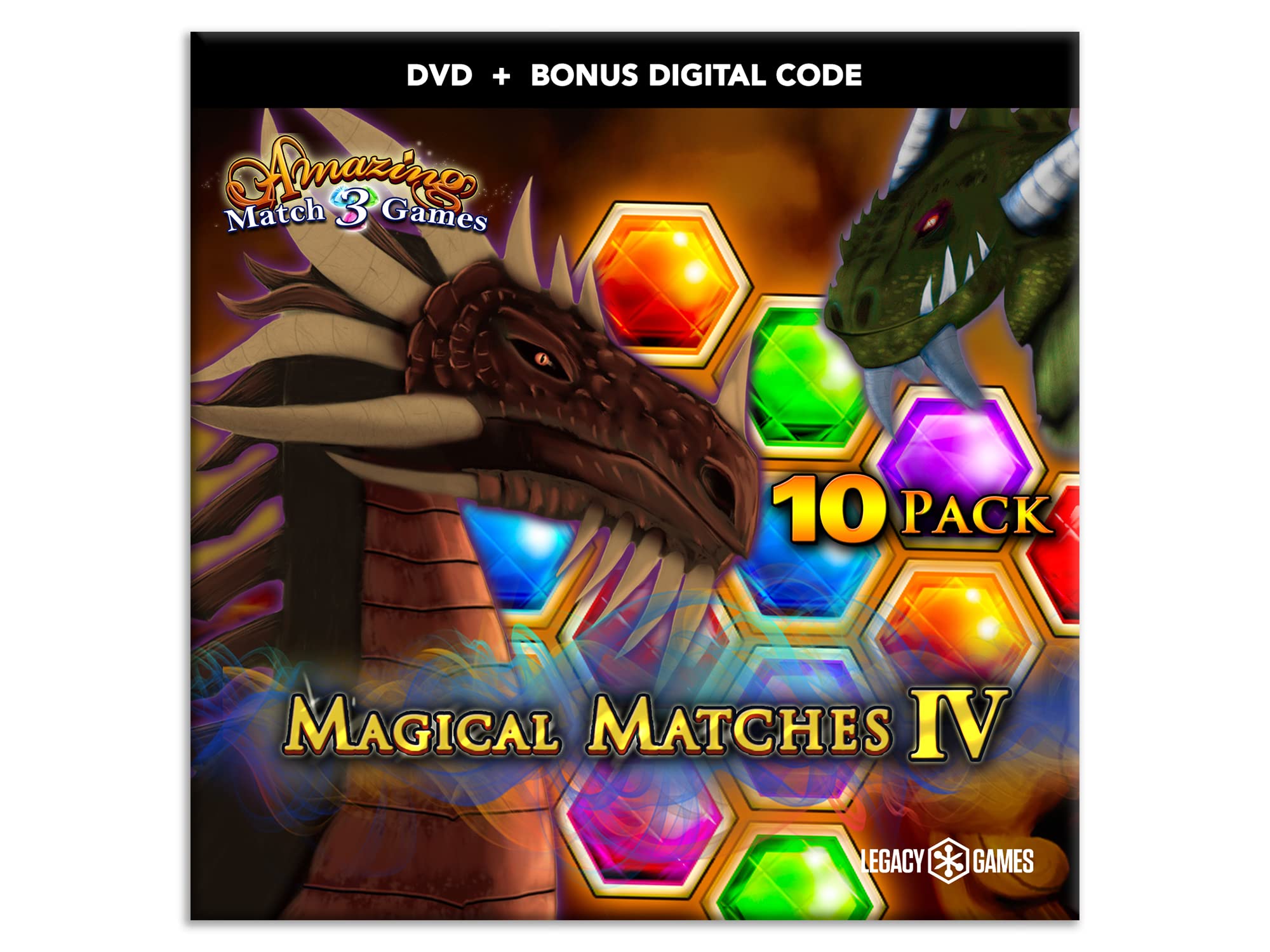 Magical Matches Vol. 4 - Match-3 Puzzle Game Collection for PC | 10 Games DVD & Digital Download Codes | Fun Brain Training & Family Entertainment