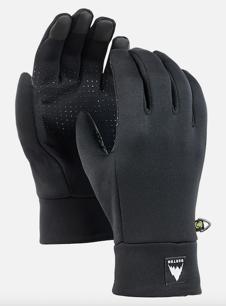 Burton Powerstretch Glove Liners - Warm & Breathable Base Layer for Skiing, Snowboarding & Outdoor Activities