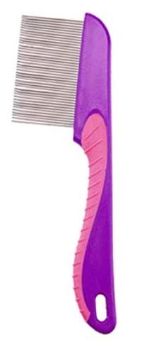 Stainless Steel Long Handle Lice Comb for Head Lice & Nit Removal - Durable Lice Treatment Comb for Men, Women, Kids & Adults (Pack of 1) - Perfect for Home Use, Travel & School Health Kits