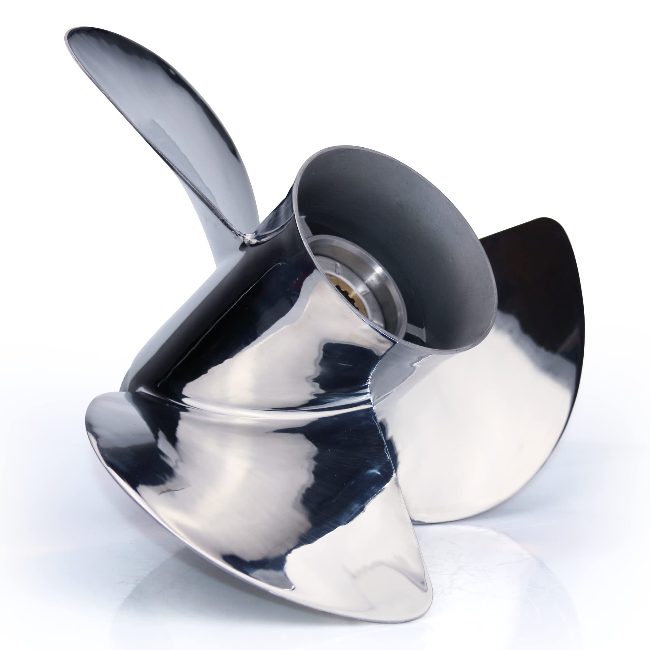 CAPTAIN Propeller 13.5x15 Stainless Steel Outboard Boat Motor for Yamaha T50-T60 60-70HP, F70-F115 75-115HP, 130HP Models | 15 Tooth Spline 6E5-45947-00-EL | Perfect for Fishing, Boating & Marine Activities