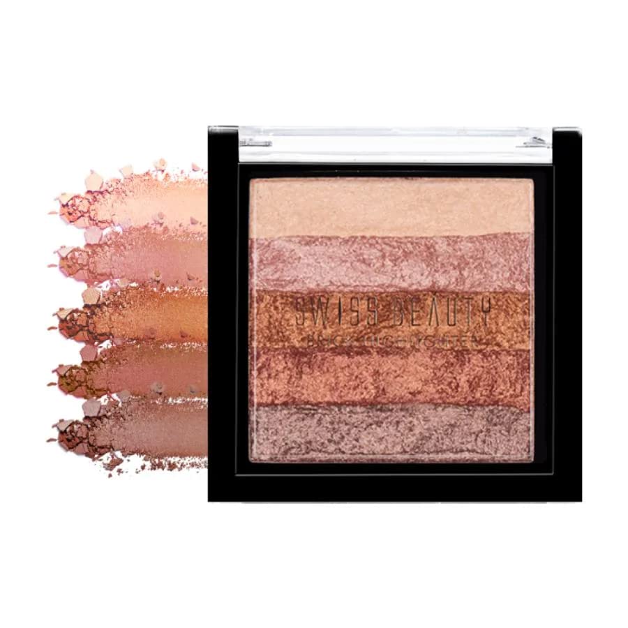 Best Highlighter & Blusher Palette for Face Makeup - Natural Glow & Blush Contour Kit - Perfect for Everyday Makeup & Special Occasions