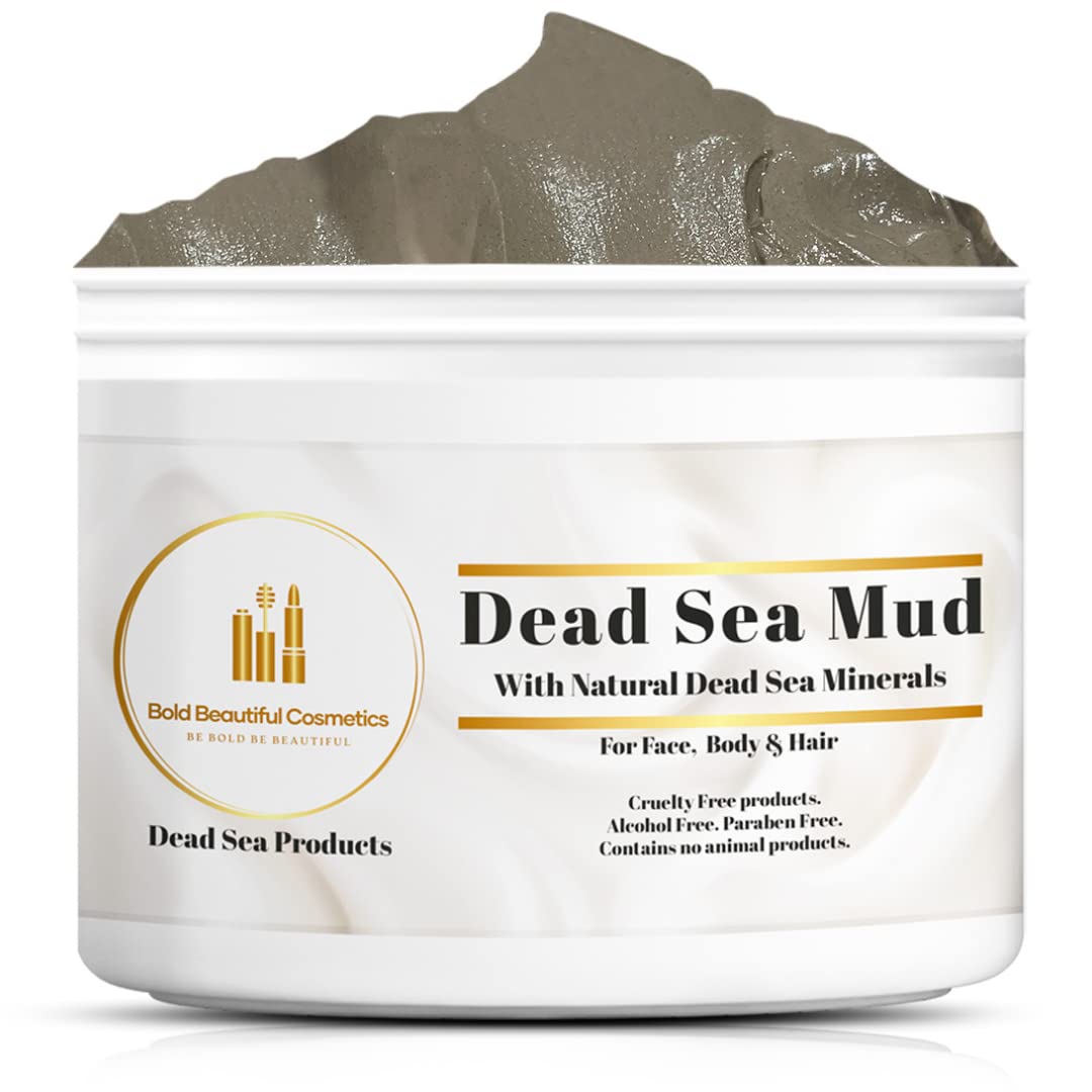 Dead Sea Mud Mask for Face & Body - Deep Cleansing & Moisturizing Treatment for Acne & Blackheads - Natural Skincare for Women & Men - 7.05 oz - Made in Jordan - Perfect for Spa Days & At-Home Self Care