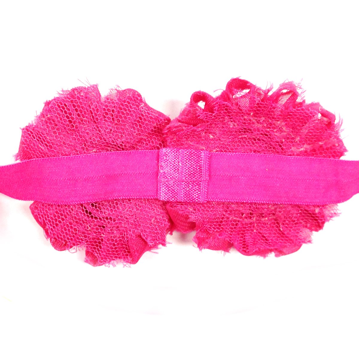 8-Piece Frayed Shabby Chic Double Rose Baby Headbands Set | Newborn Infant Hair Accessories for Girls | Perfect for Photography, Birthday Parties & Special Occasions