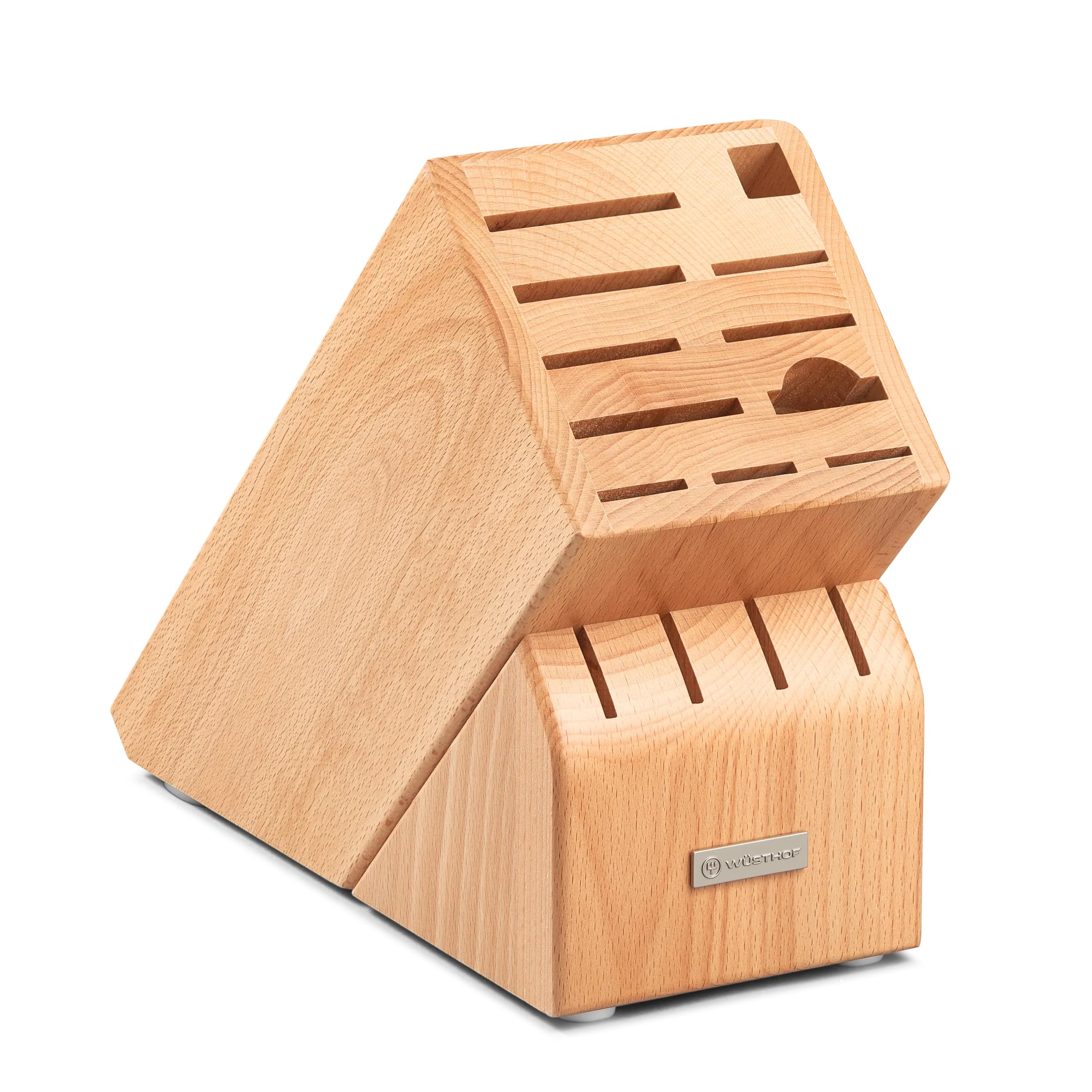 WÜSTHOF 15-Slot Natural Wood Knife Storage Block - Premium Knife Organizer for Kitchen Countertop - Perfect for Chefs & Home Cooks (Knife Holder, Cutlery Storage, Countertop Organizer)
