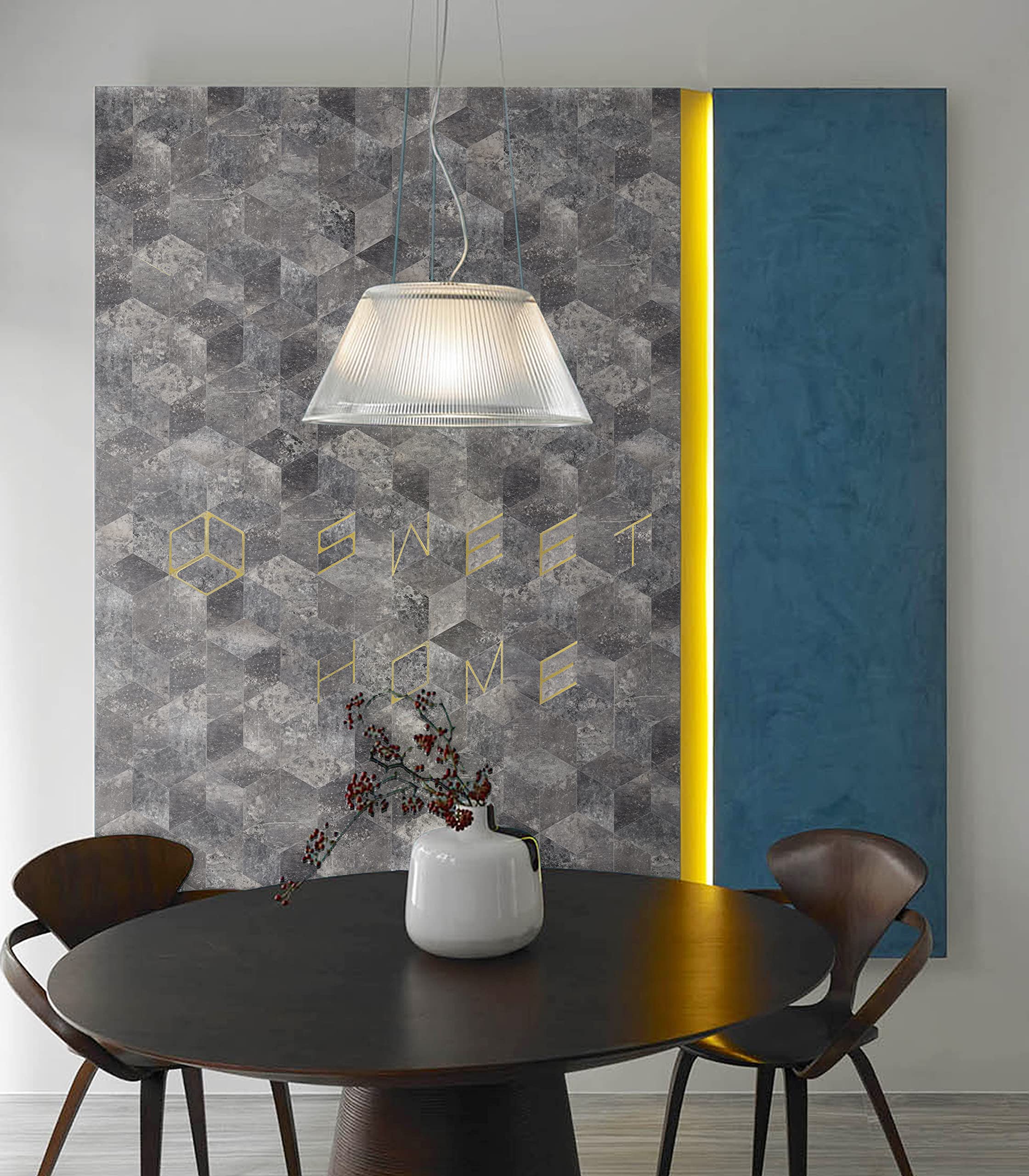 Self-Adhesive Peel and Stick Marble Backsplash - 26 Alphabet Gold Bronzing Tiles for DIY Kitchen, Bathroom, Bedroom & Living Room Accent Wall - Easy Install Waterproof Wall Stickers (Cosmos Black) | Perfect for Home Renovation, Rental Upgrades & Stylish Interior Decor