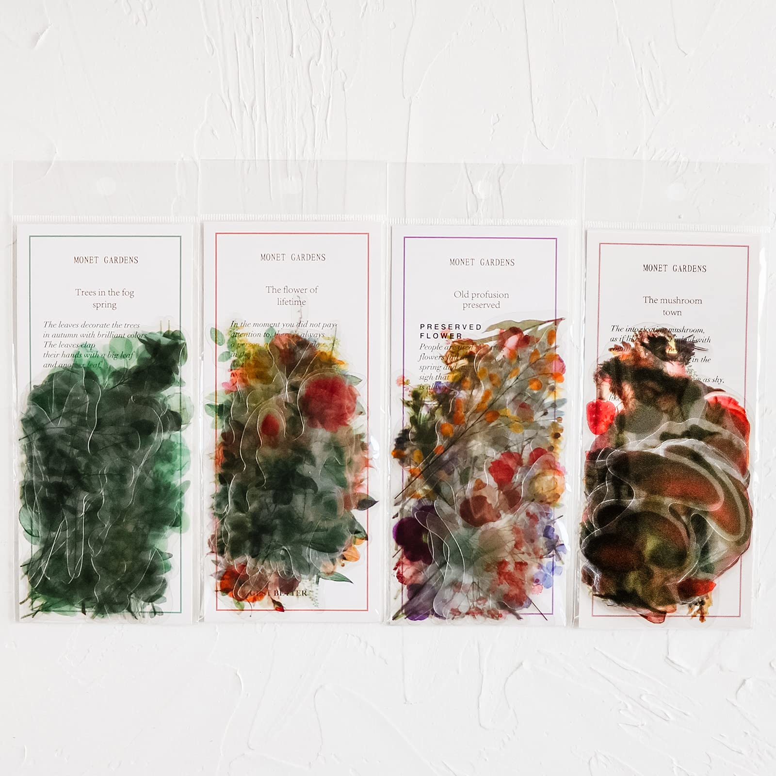 Premium Knaid Flower Eucalyptus Plant Stickers Set - 160 PET Transparent Waterproof Decals for Scrapbooking, DIY Crafts, Bullet Journaling | Perfect for Planners, Water Bottles, Phone Cases & Laptop Decoration | Home Office & School Supplies