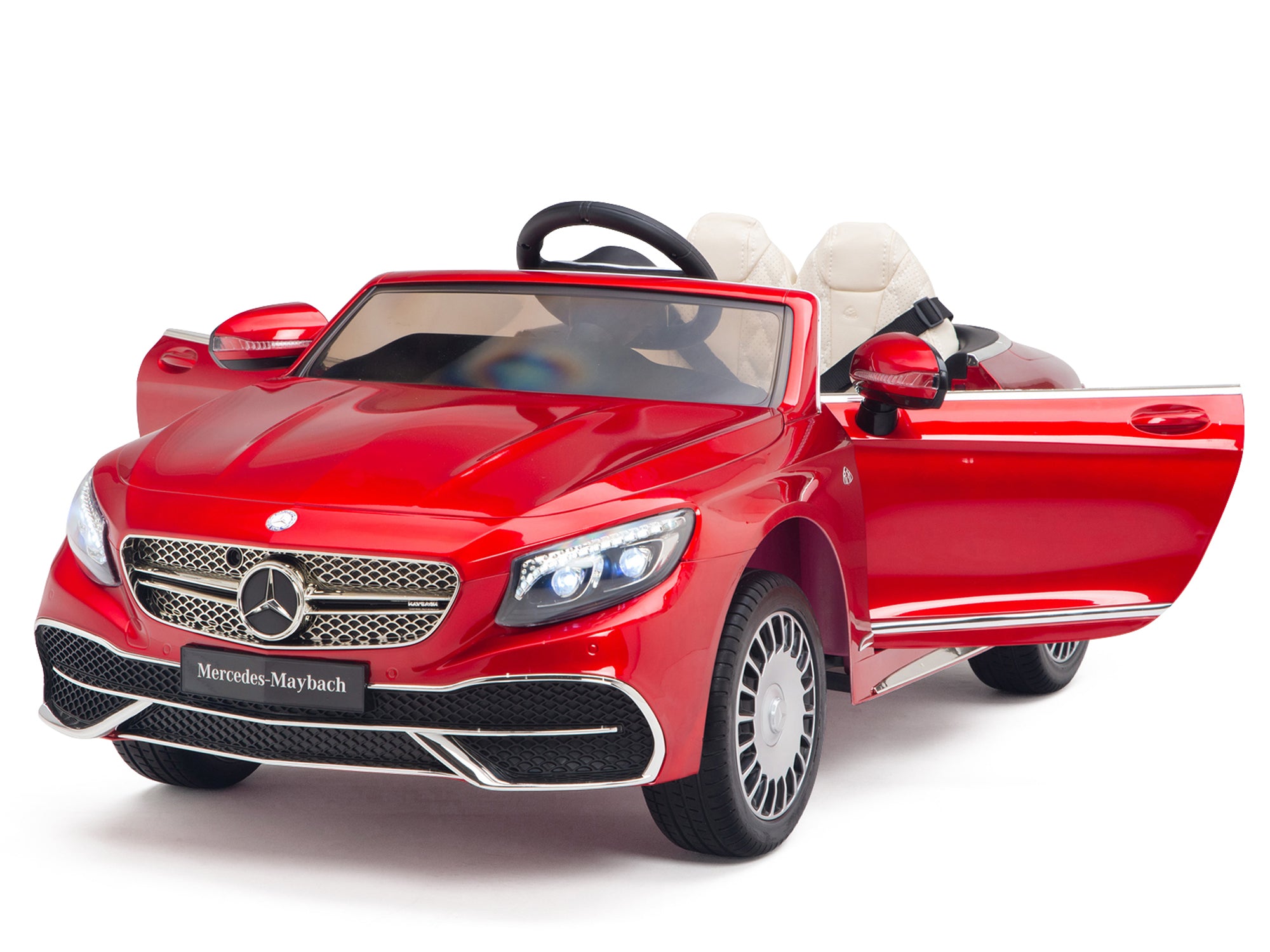 12V Mercedes Benz Maybach Kids Electric Ride-On Car with Remote Control, Radio & MP3 - Red | Luxury Toy Car for Toddlers & Children | Perfect for Birthdays, Christmas & Outdoor Play