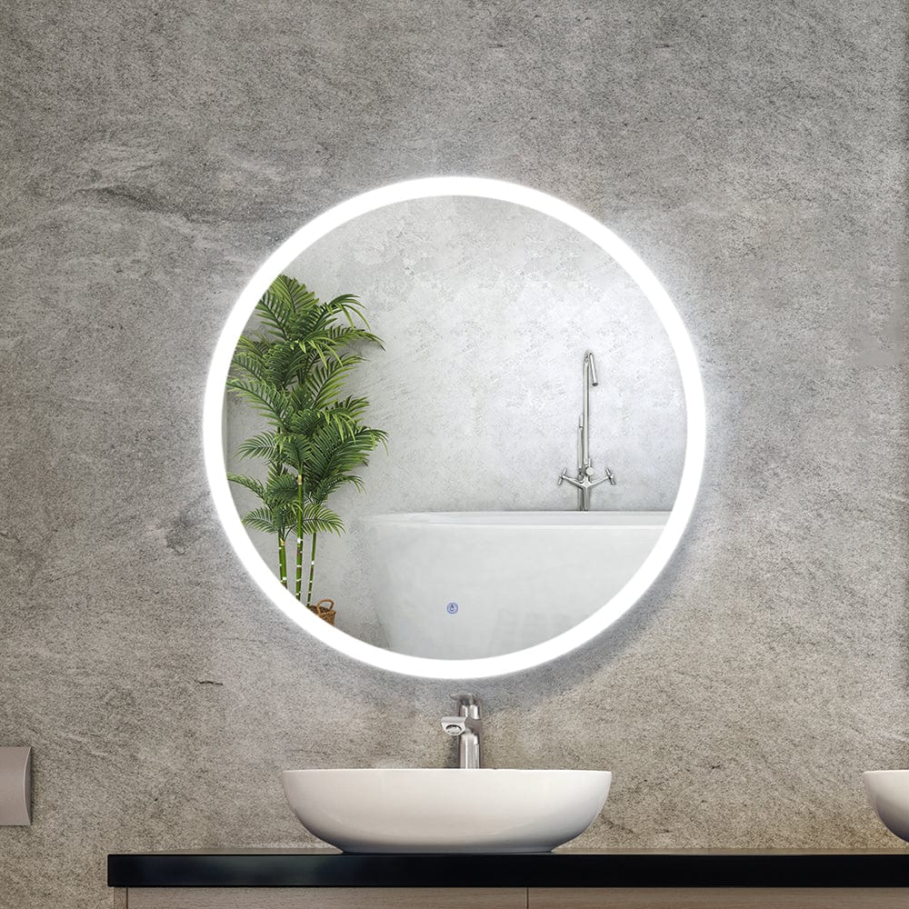 Embellir 70cm Round LED Wall Mirror for Makeup & Vanity - Modern Bathroom & Home Decor - Perfect for Dressing Rooms, Bedrooms, and Spa Areas