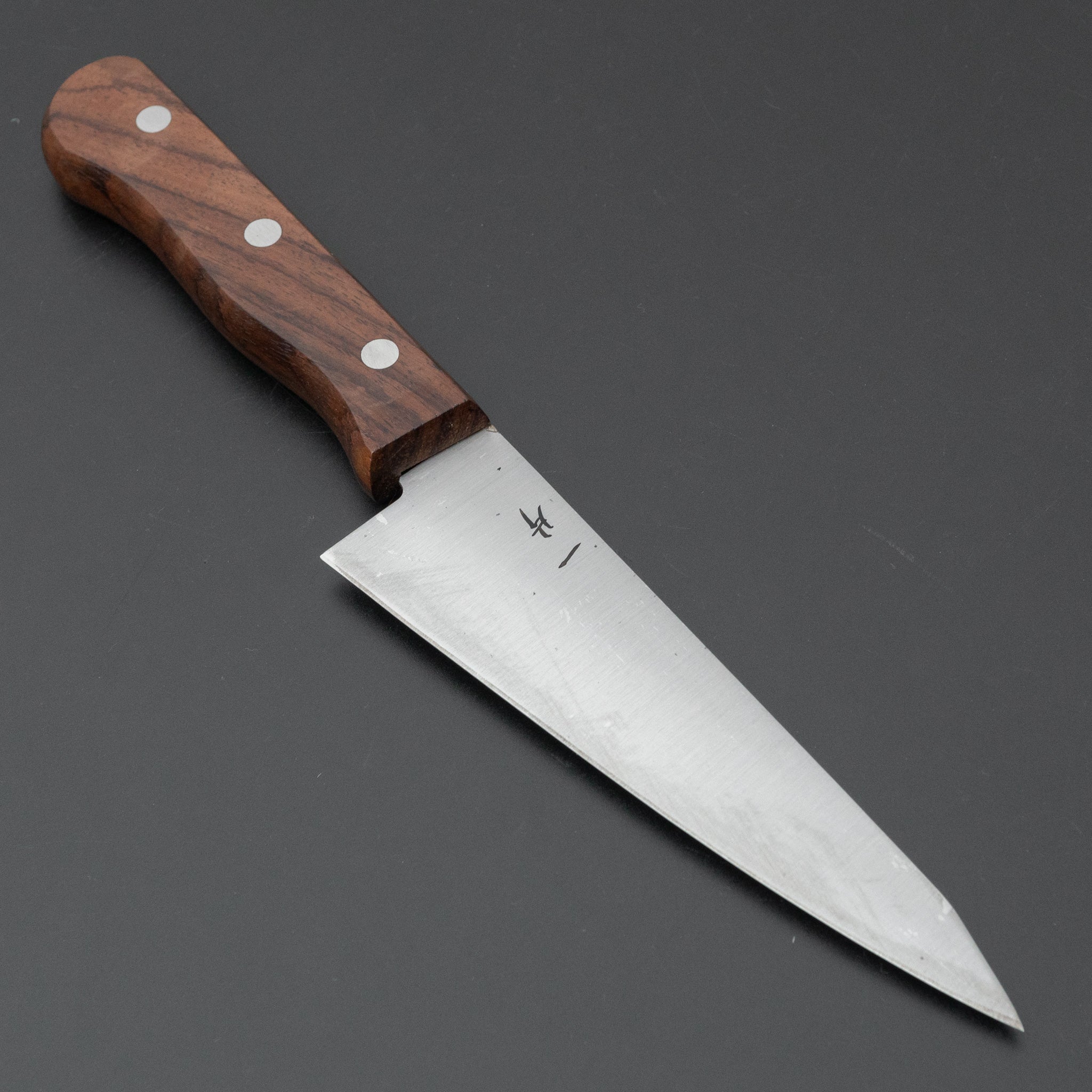 Hitohira Vintage SK Honesuki Japanese Boning Knife - Rosewood Handle, No Bolster, Larger Grip - Perfect for Poultry Butchery, Meat Processing & Professional Kitchen Use