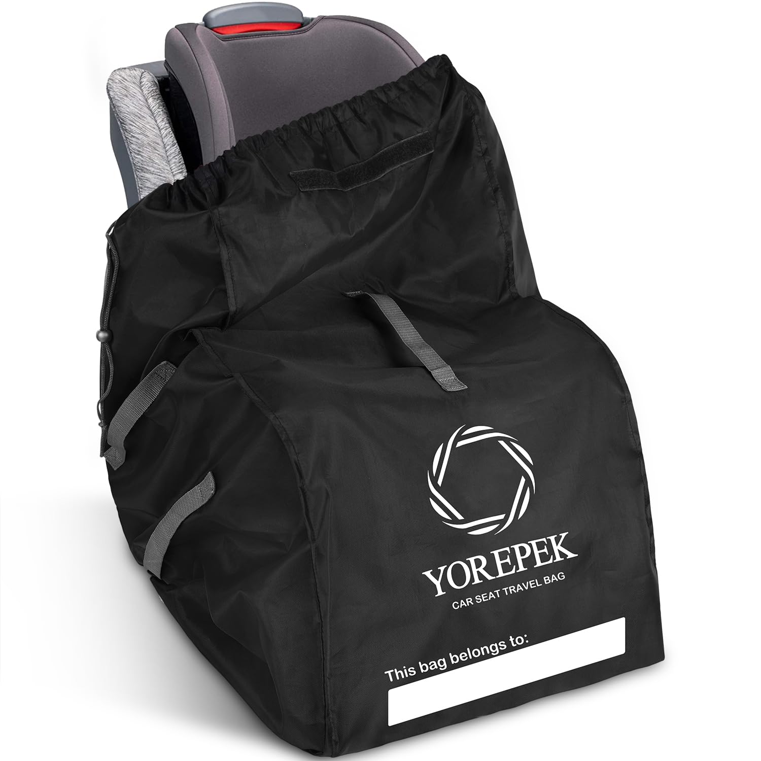 YOREPEK Universal Car Seat Travel Bag Backpack - Fits Convertible, Booster & Infant Car Seats - Airplane Gate Check Bag for Baby Travel - Durable Car Seat Cover for Air Travel & Road Trips (Perfect for Family Vacations & Airport Transfers)