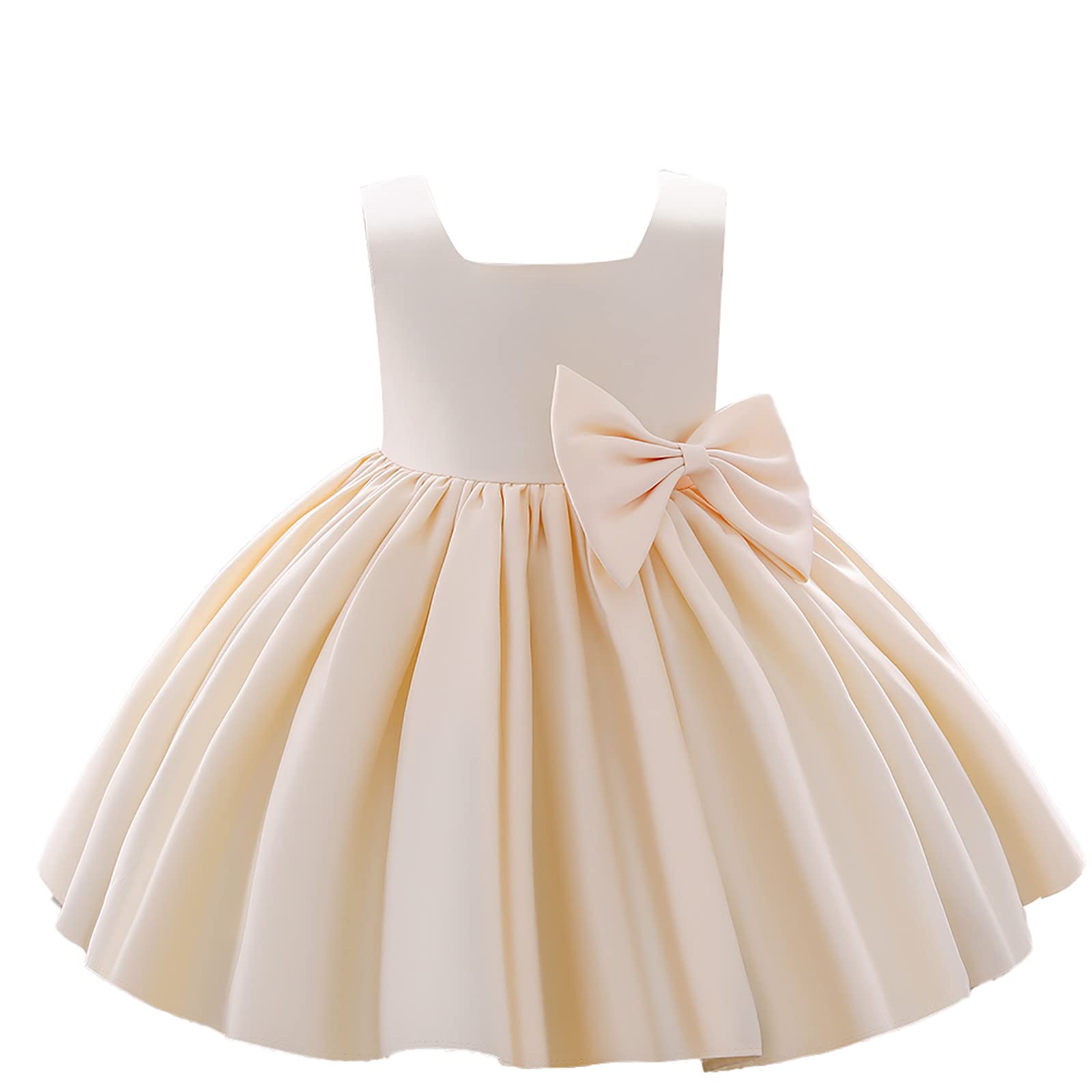 Girl's Floral Princess Wedding Dress - Sleeveless Flower Design Toddler & Baby Girl Gown for Special Occasions, Birthday Parties & Photo Shoots