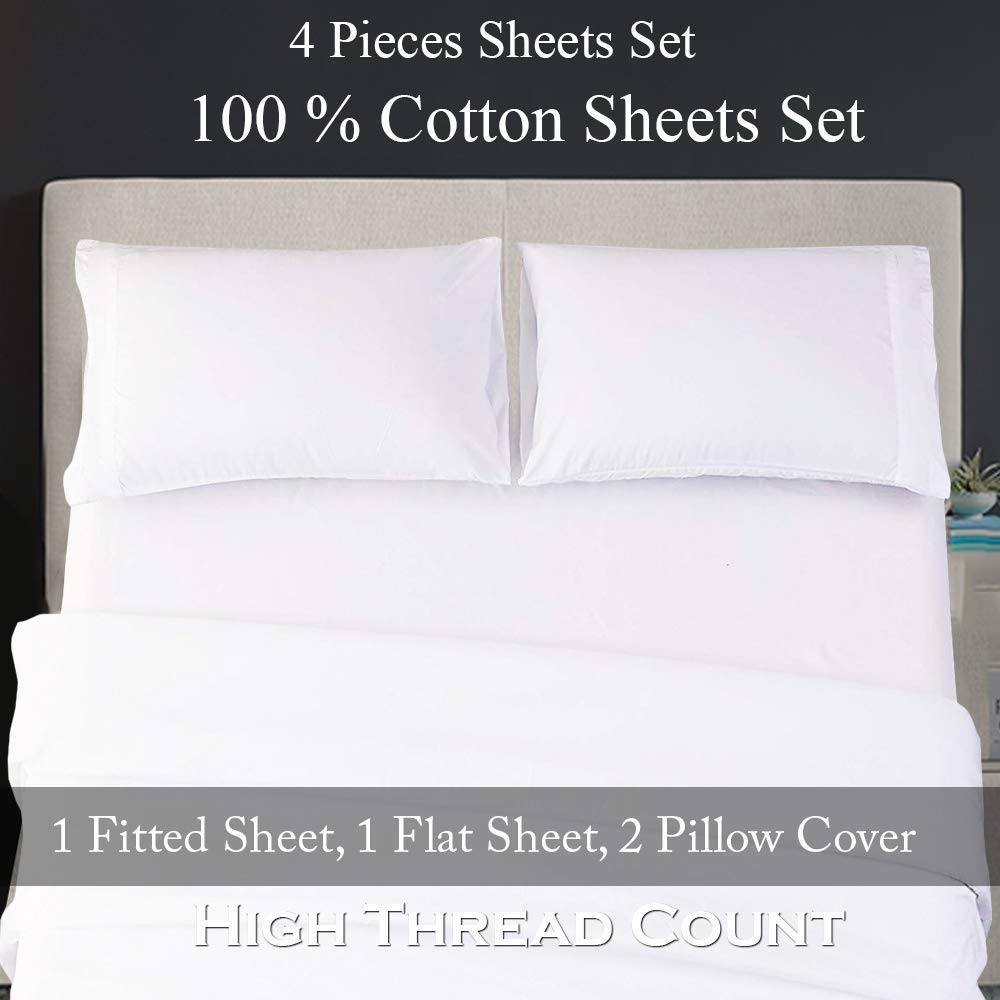Luxury 400 Thread Count 100% Egyptian Cotton RV Bunk Bed Sheets Set - Cal King Size (72