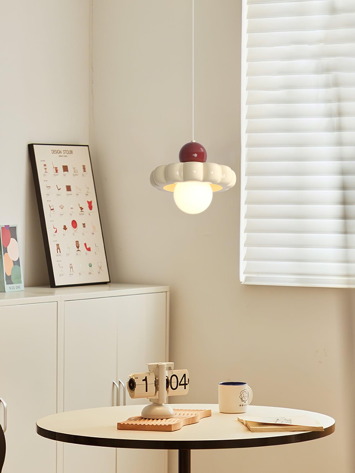 Stylish Cream Cloud Pendant Lamp - Modern Hanging Light Fixture for Bedroom, Living Room & Dining Room Decor