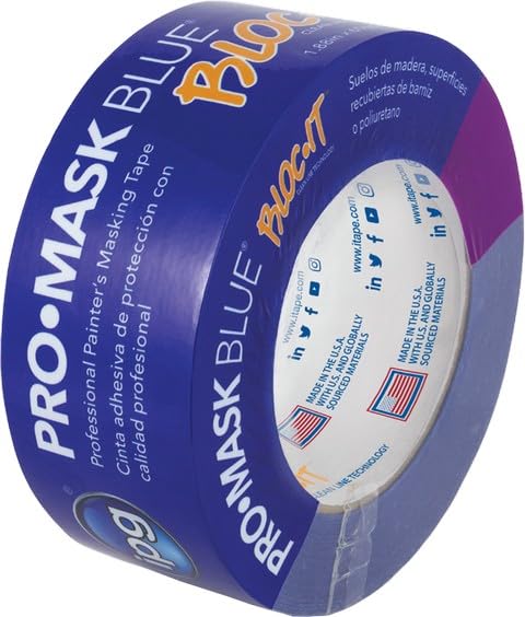 IPG 9533-2 2-Inch Professional Blue ProMask with Block-It Masking Tape - 16 Count Case - Perfect for Painting, DIY Projects, and Home Renovations