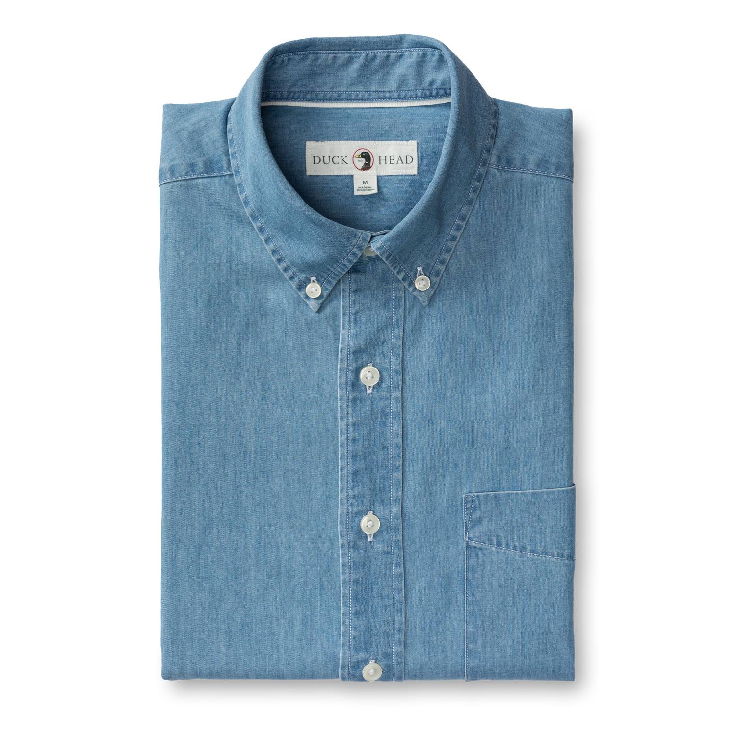 Men's Denim Twill Sport Shirt - Casual Button Down Shirt for Work & Outdoor Activities | Breathable Comfort Fit for Everyday Wear