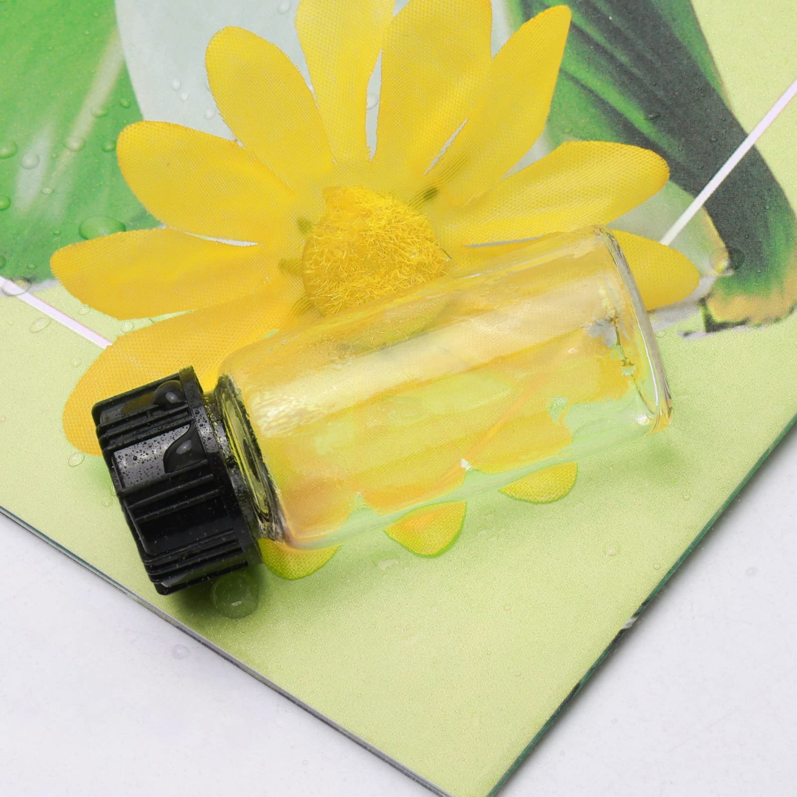 0.3 Oz Clear Glass Vials with Screw Cap - 10 Pack Empty Sample Bottles for Essential Oils, Perfume, Travel & DIY Liquids - Leak Proof Small Glass Containers for Cosmetics, Medicine & Laboratory Use
