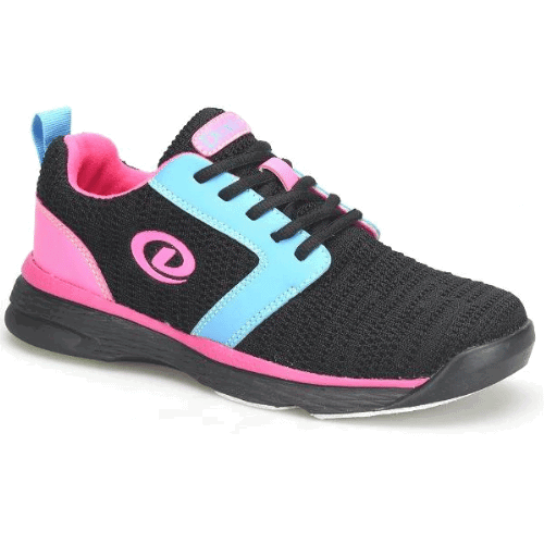 Dexter Youth Raquel LX Jr Bowling Shoes - Black, Blue, Pink Glow - Lightweight & Comfortable for Junior Bowlers - Perfect for League Play & Casual Bowling