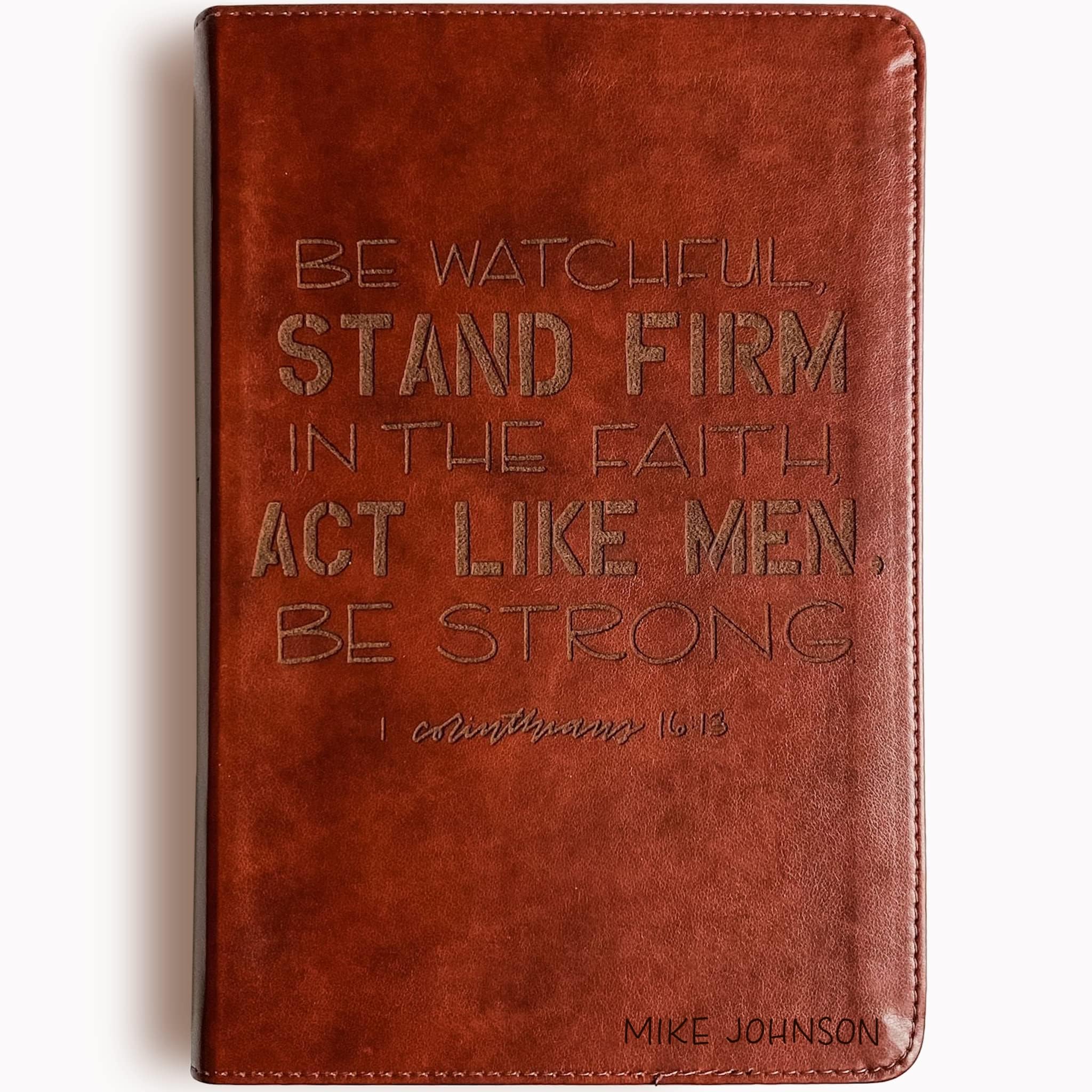 Hand Lettered & Laser Engraved ESV Student Study Bible - Brown Leather Personalized Gift with Custom Name Engraving | Perfect for Graduation, Baptism & Spiritual Growth