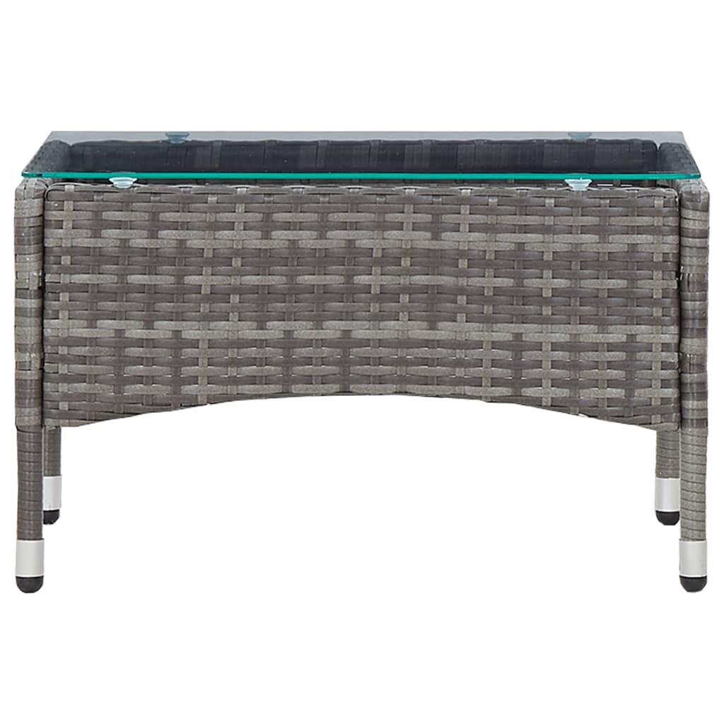 FAMIROSA Gray Rattan Coffee Table 23.6