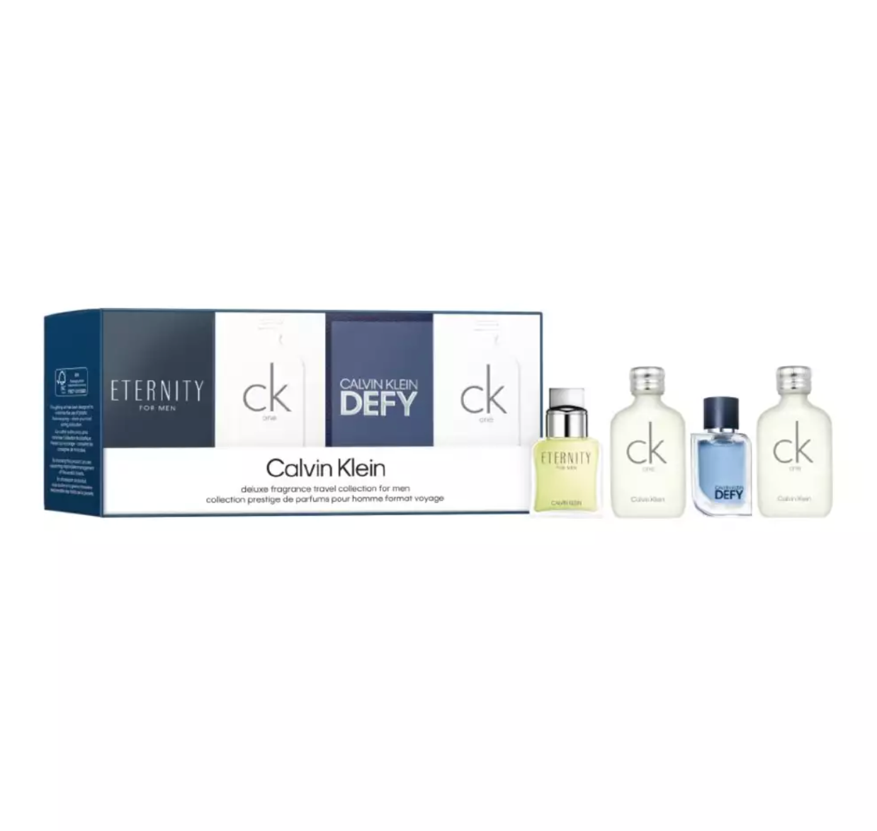 Calvin Klein CK Miniature Gift Set for Men - Eternity 10ML EDT + Defy 5ML EDT + (2 X 10ML) CK One EDT | Perfect for Travel, Gifts & Daily Fragrance Collection