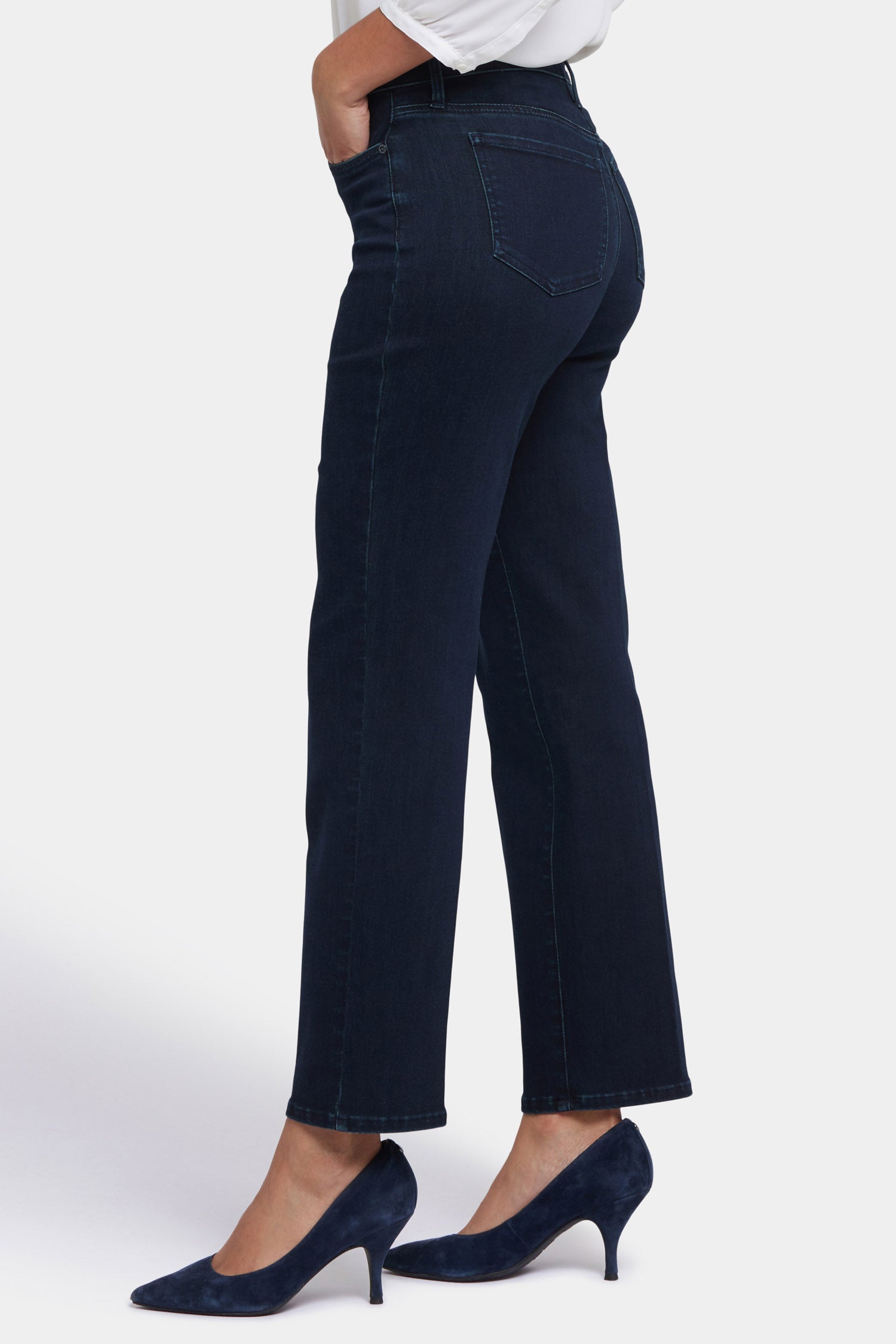 Bailey Relaxed Straight Ankle Jeans for Women - Midnight Wash Denim Pants | Comfortable Everyday Wear for Casual Outings & Work